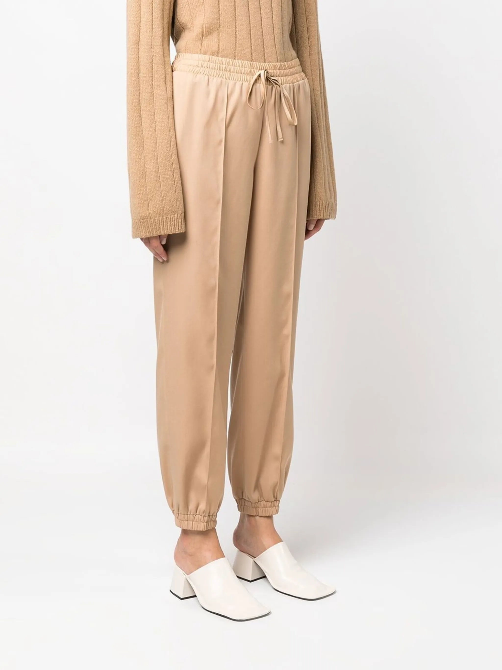 drawstring elasticated cuffs track pants
