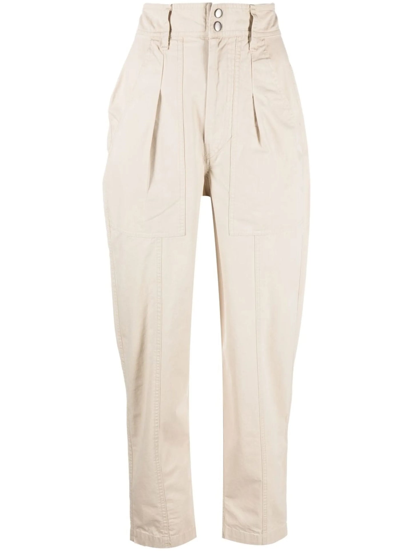 high-waisted tailored trousers