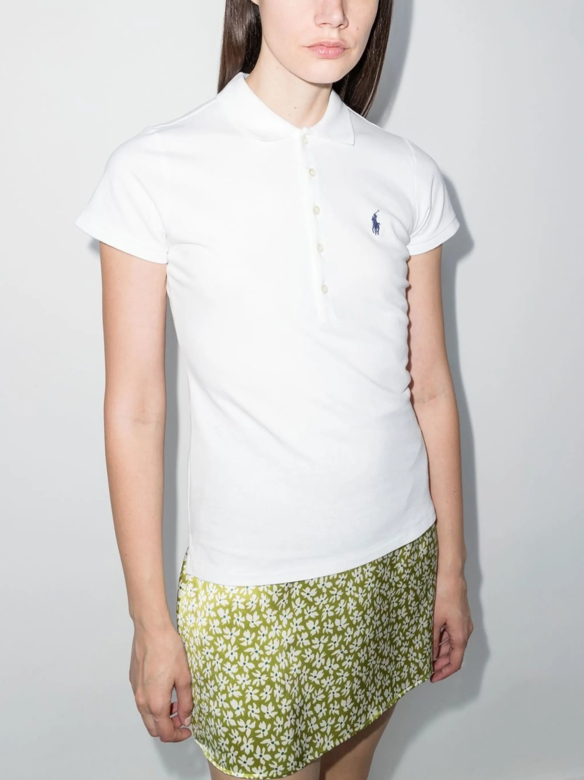 short-sleeved logo polo top