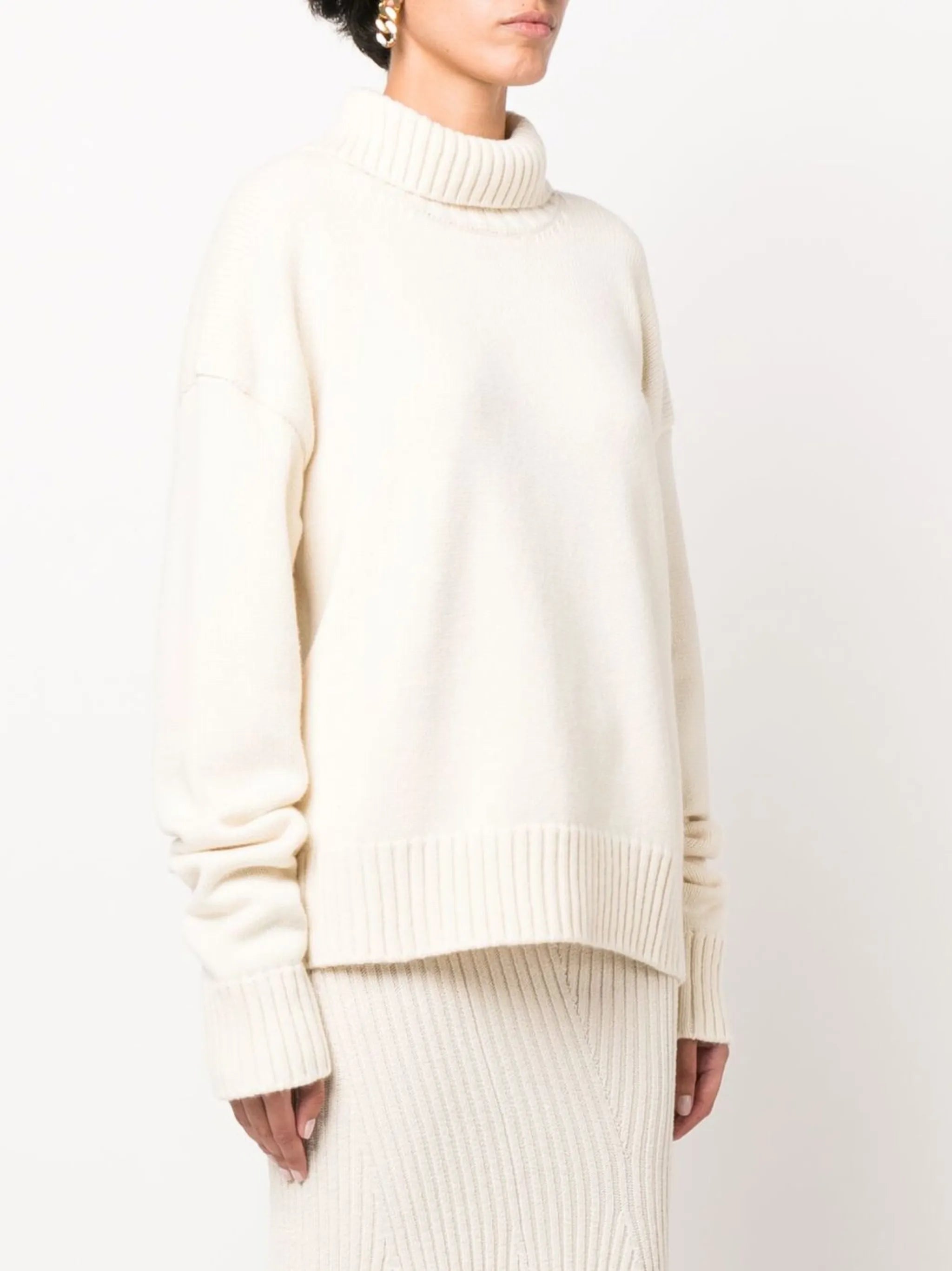 roll-neck oversized jumper