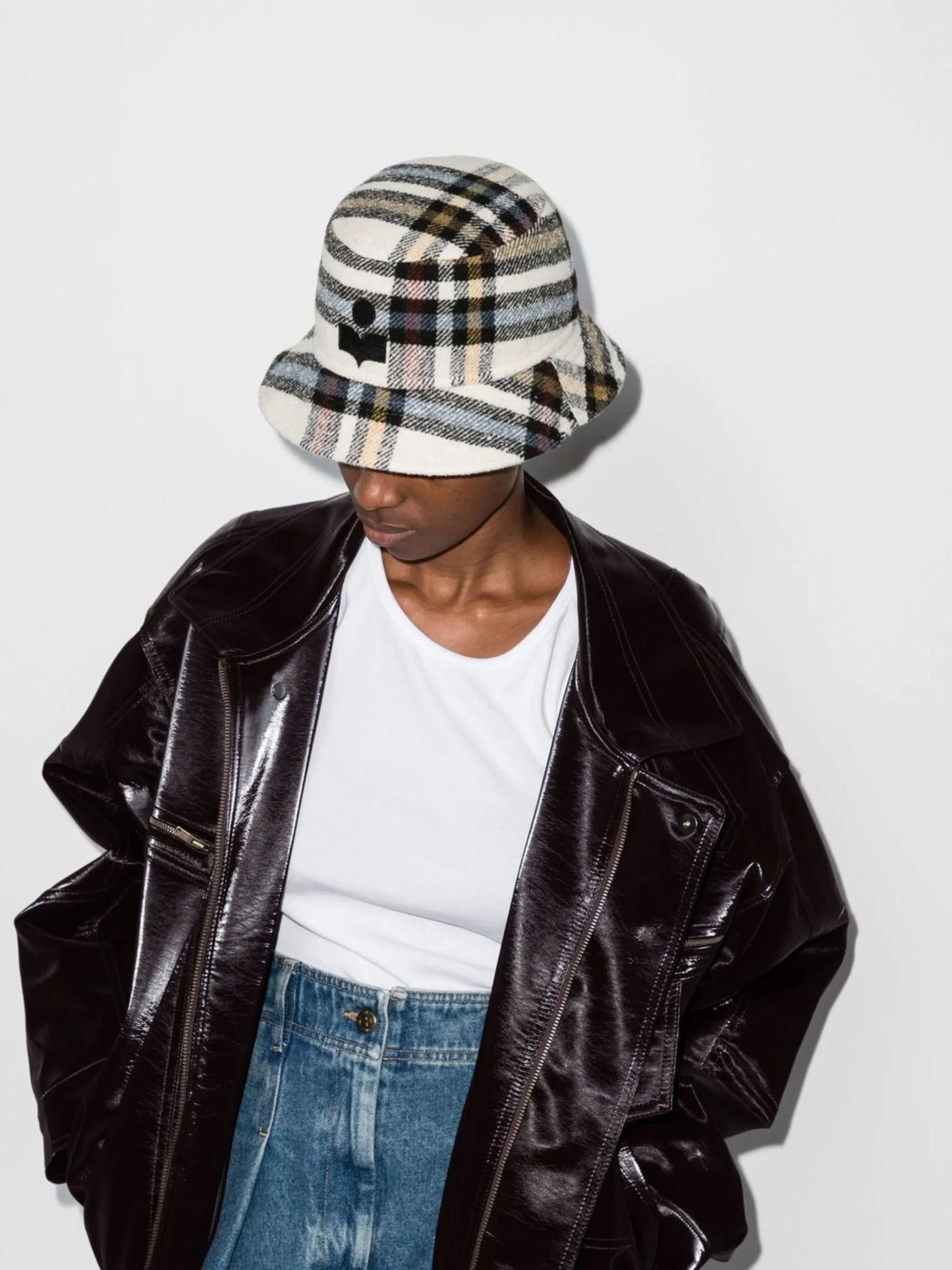 Haley check bucket hat