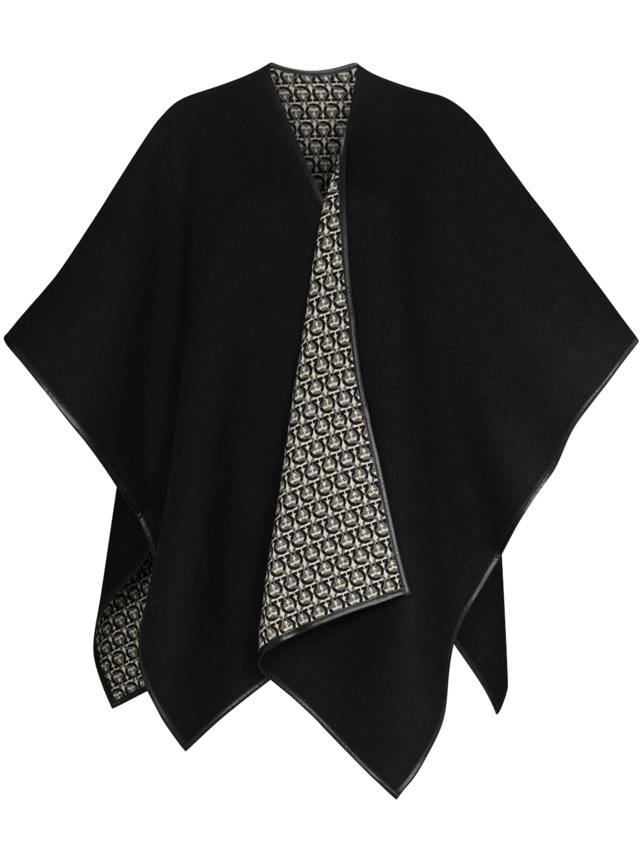 Gancini wool cape
