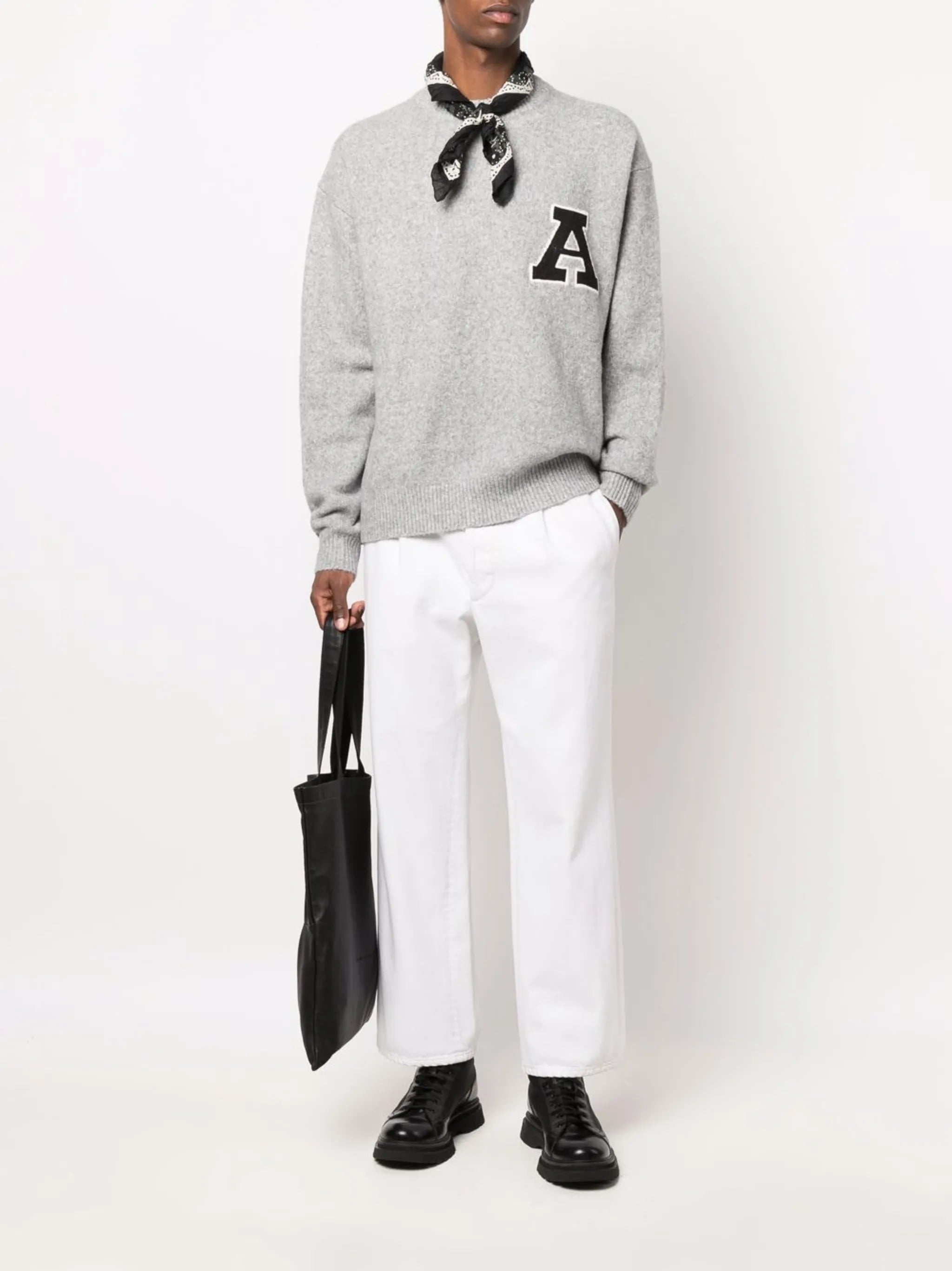 chest logo-patch sweatshirt