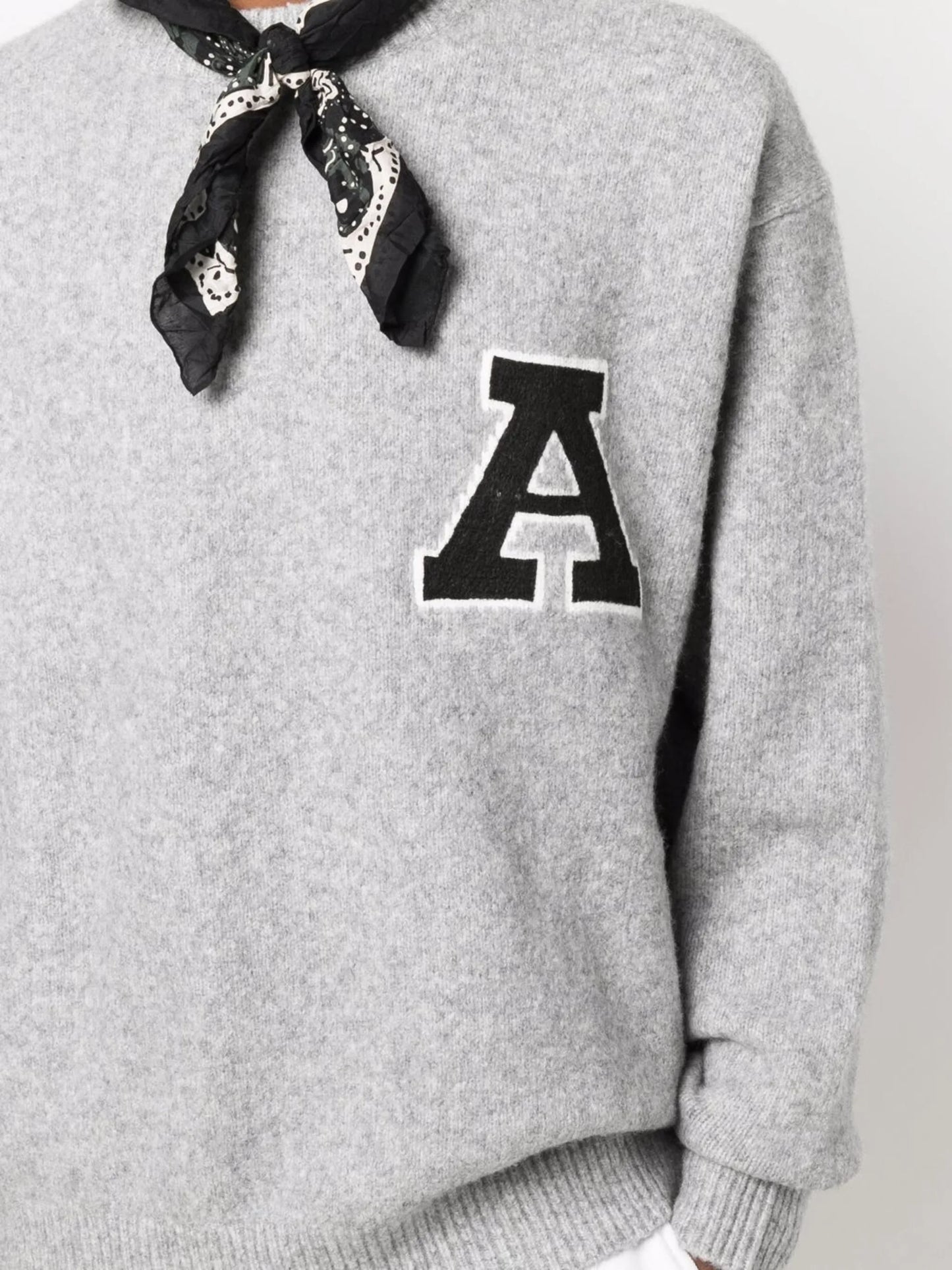 chest logo-patch sweatshirt