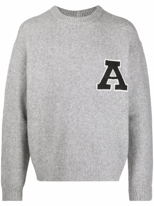 chest logo-patch sweatshirt