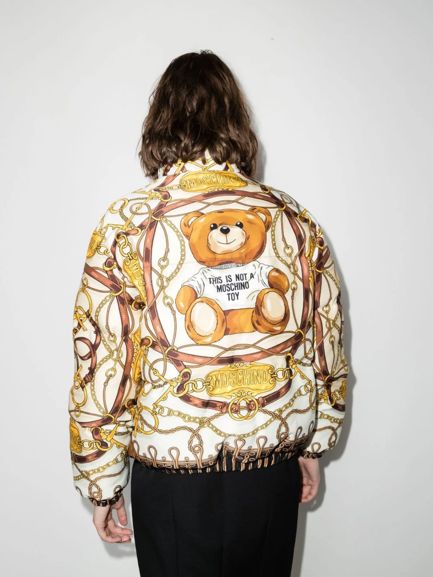 graphic-print puffer jacket