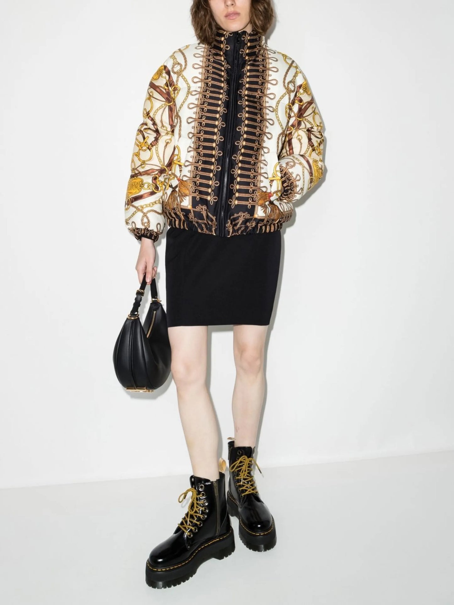 graphic-print puffer jacket