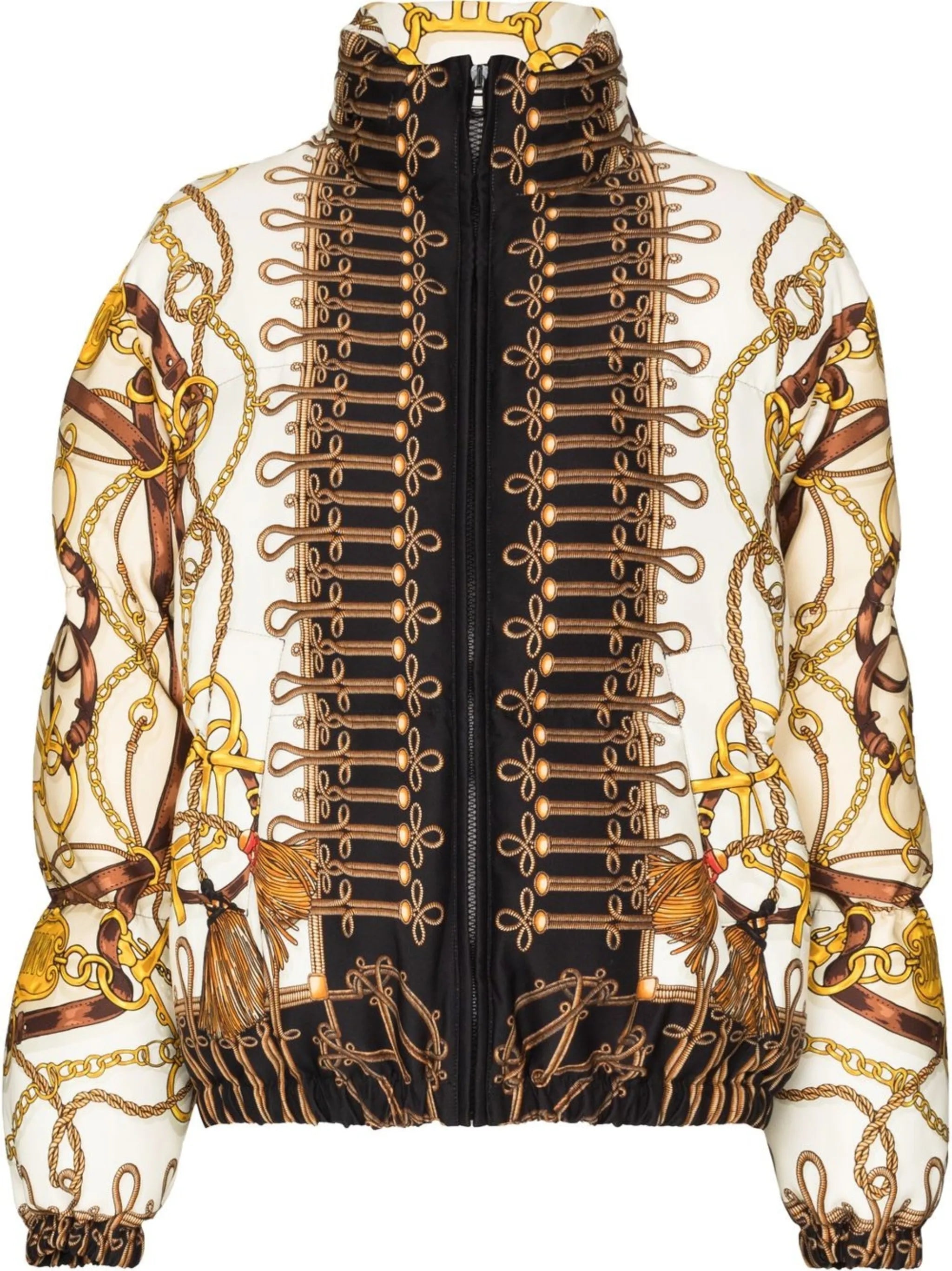 graphic-print puffer jacket