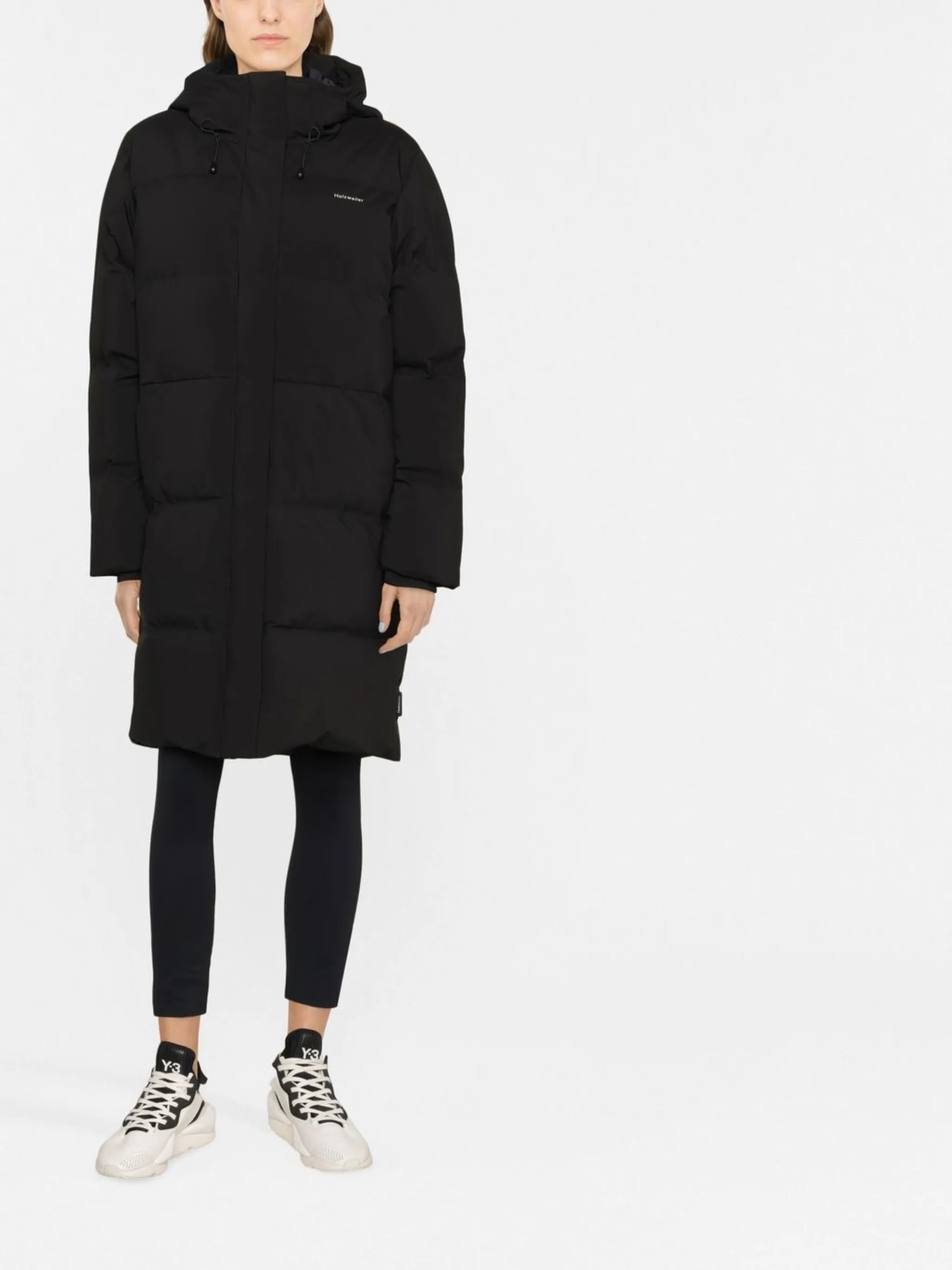 zip-fastening padded coat