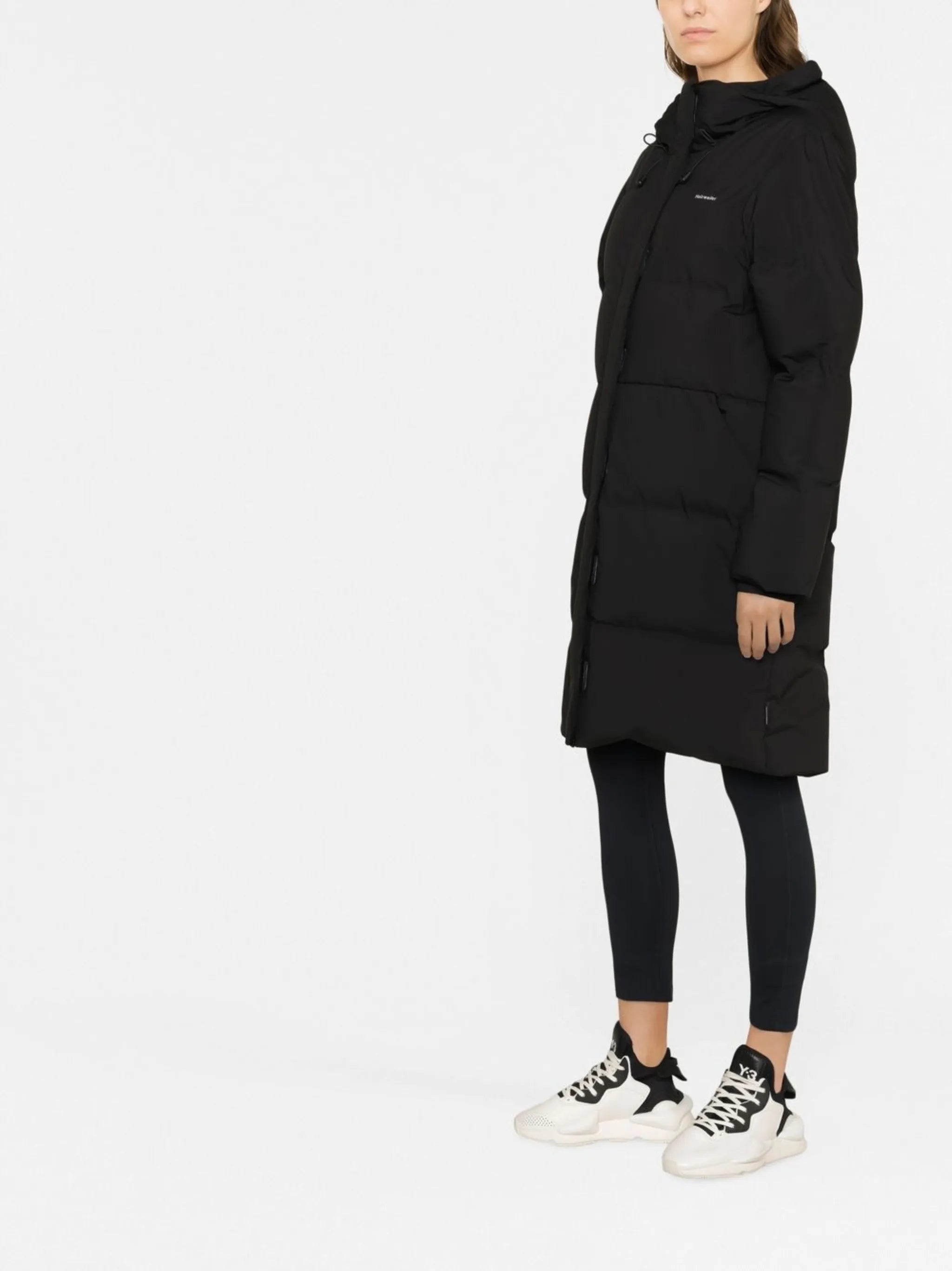 zip-fastening padded coat