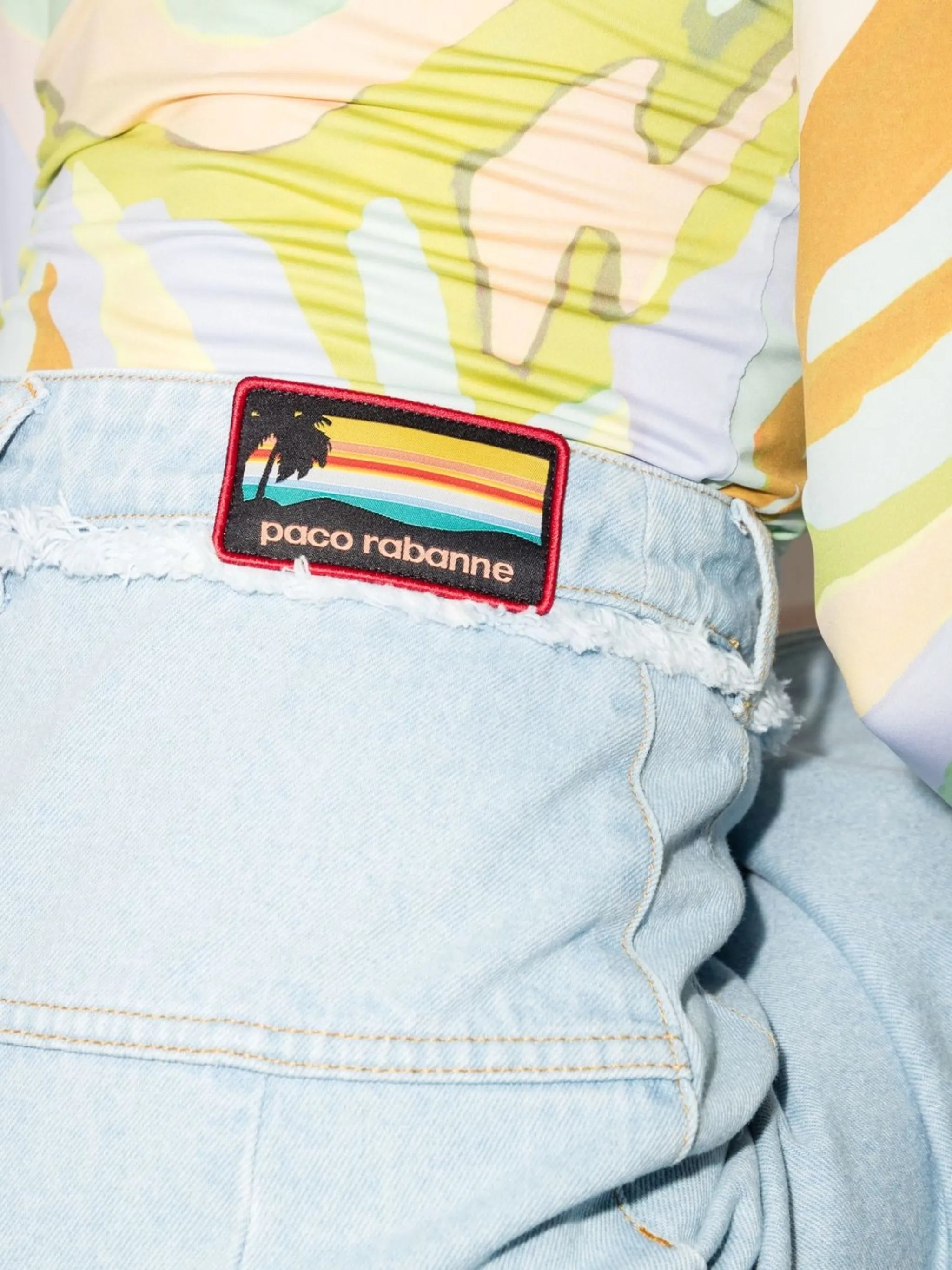 denim mini skirt