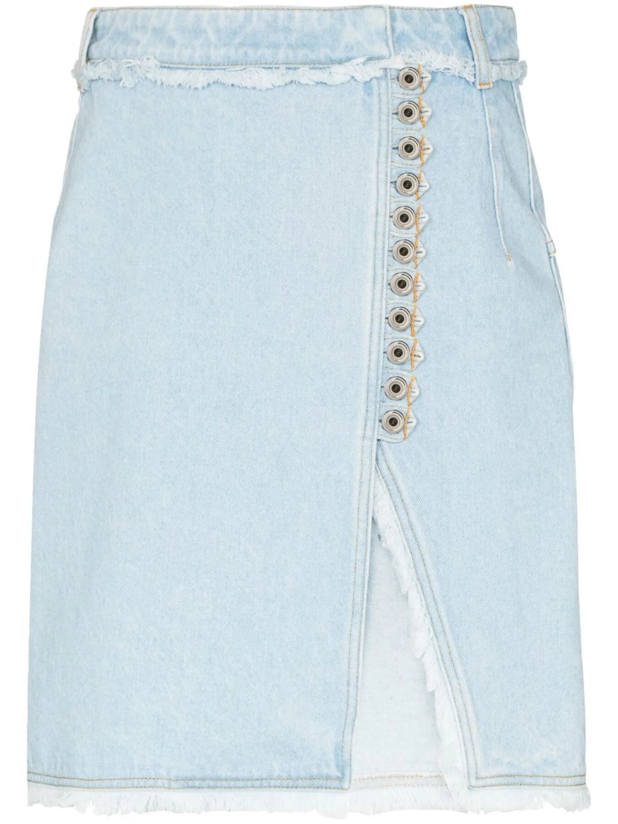 denim mini skirt