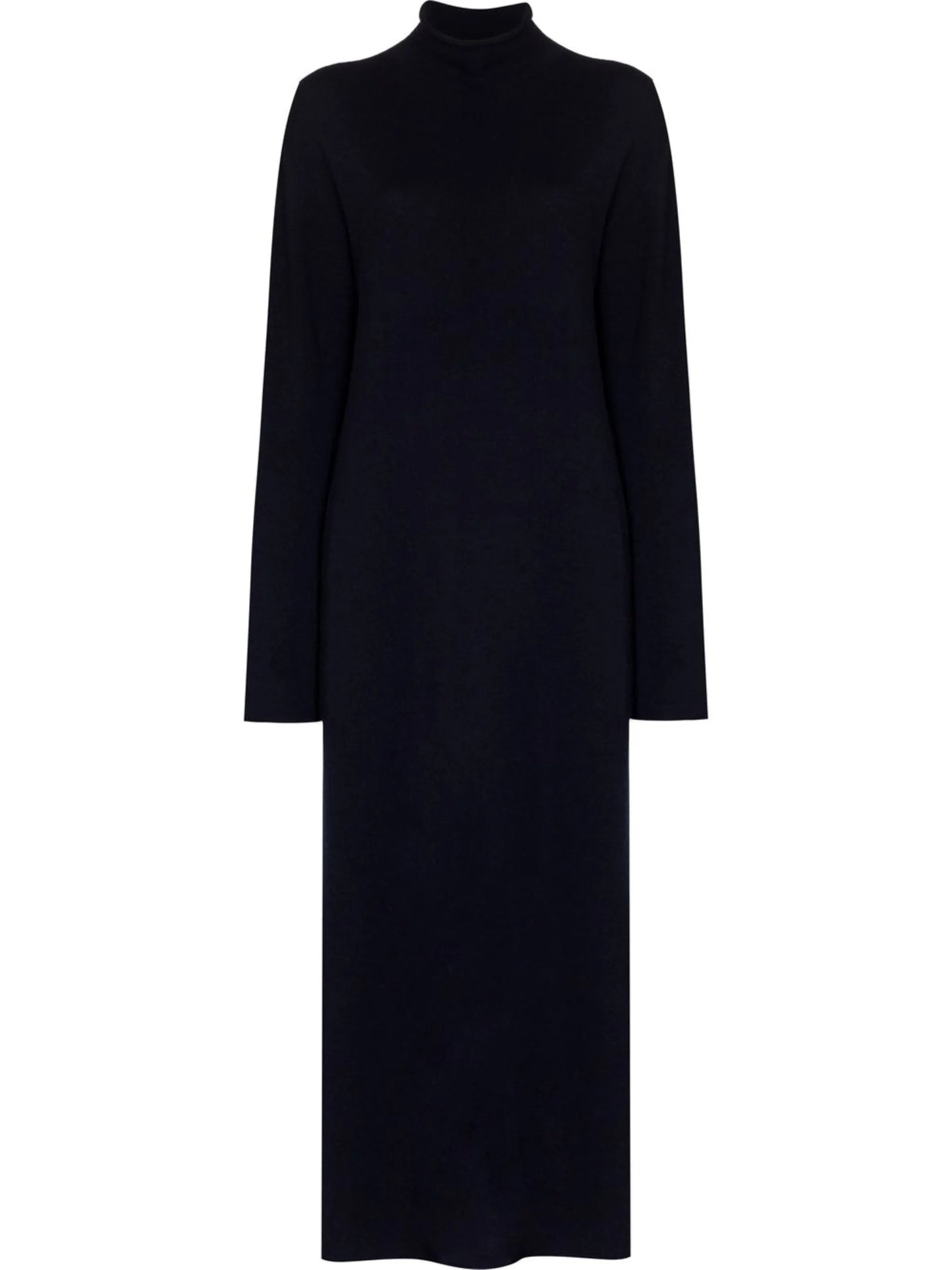 + maxi high-neck knitted dress