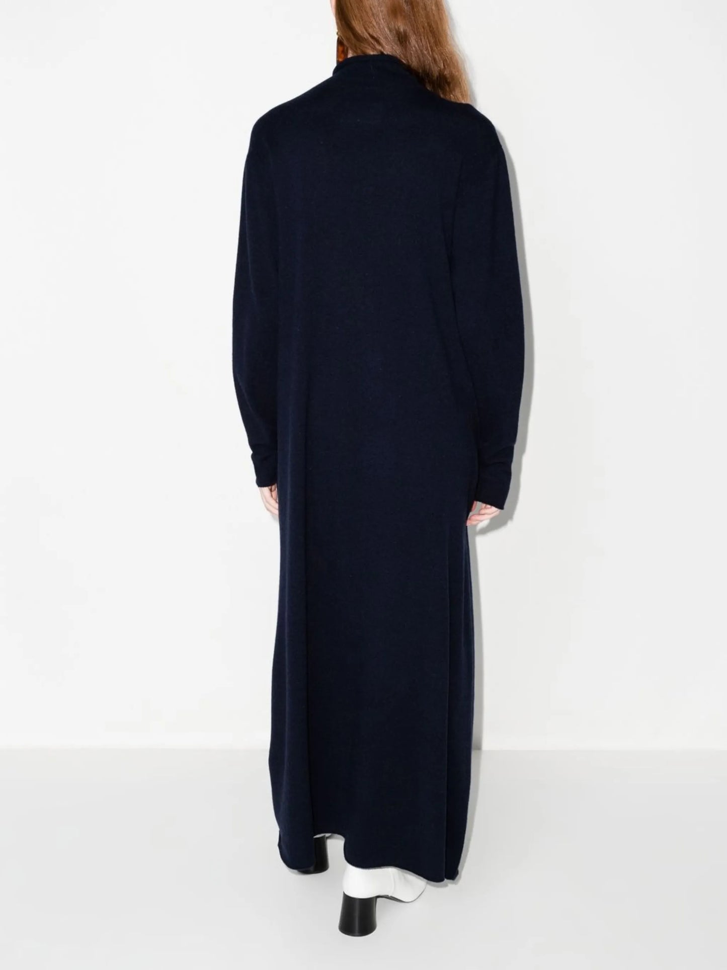 + maxi high-neck knitted dress