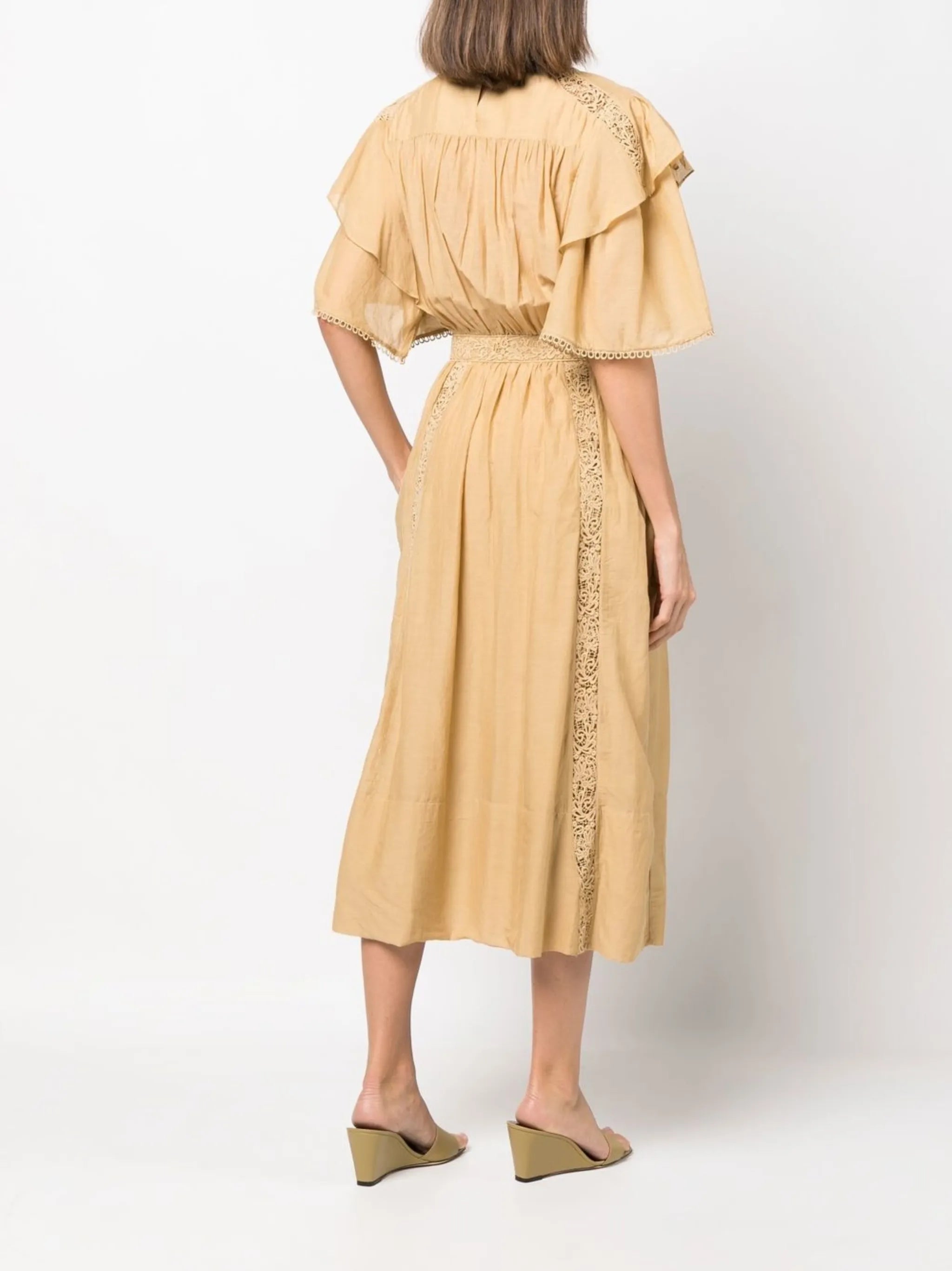 Galina guipure lace-trim dress