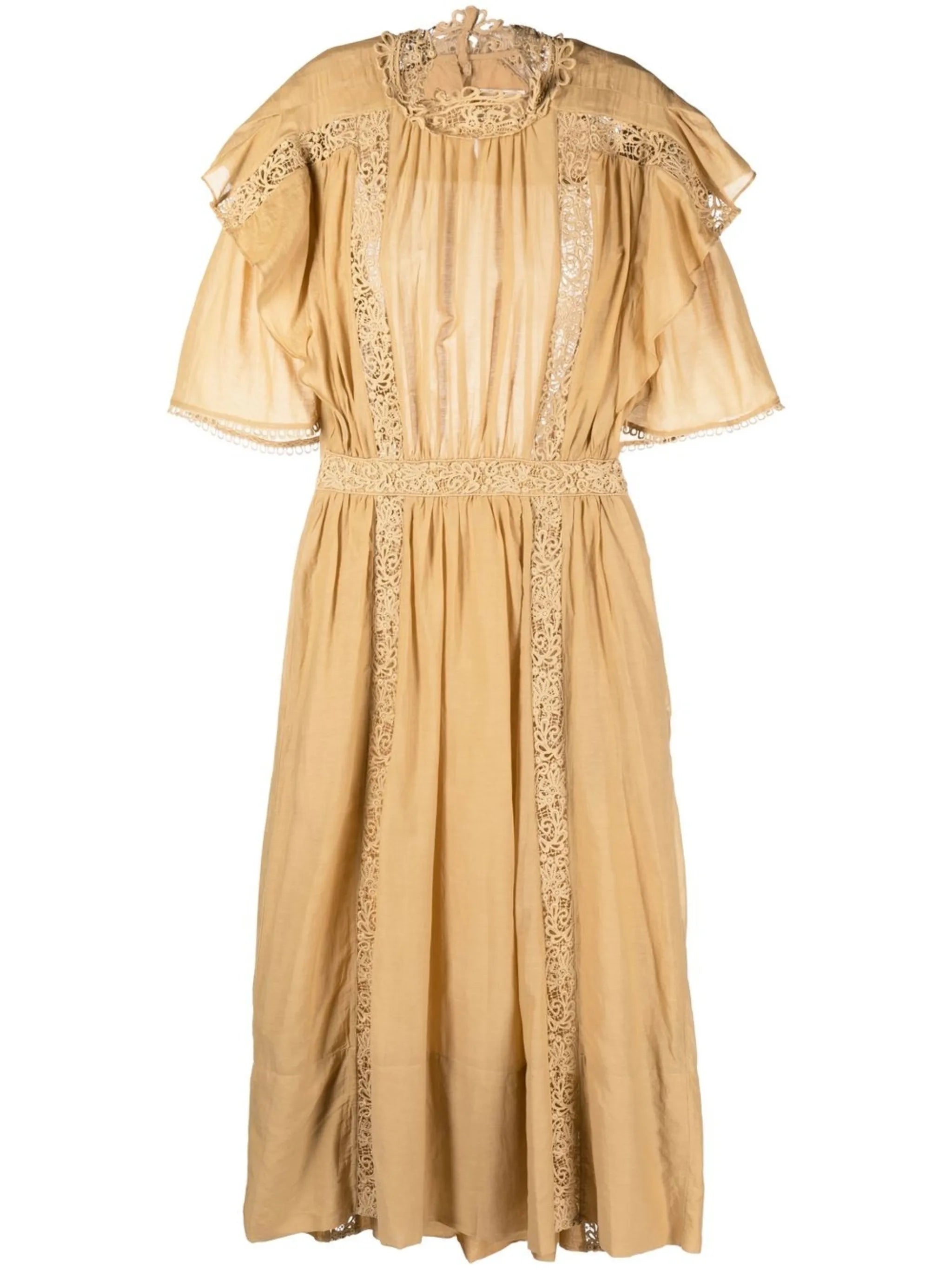 Galina guipure lace-trim dress