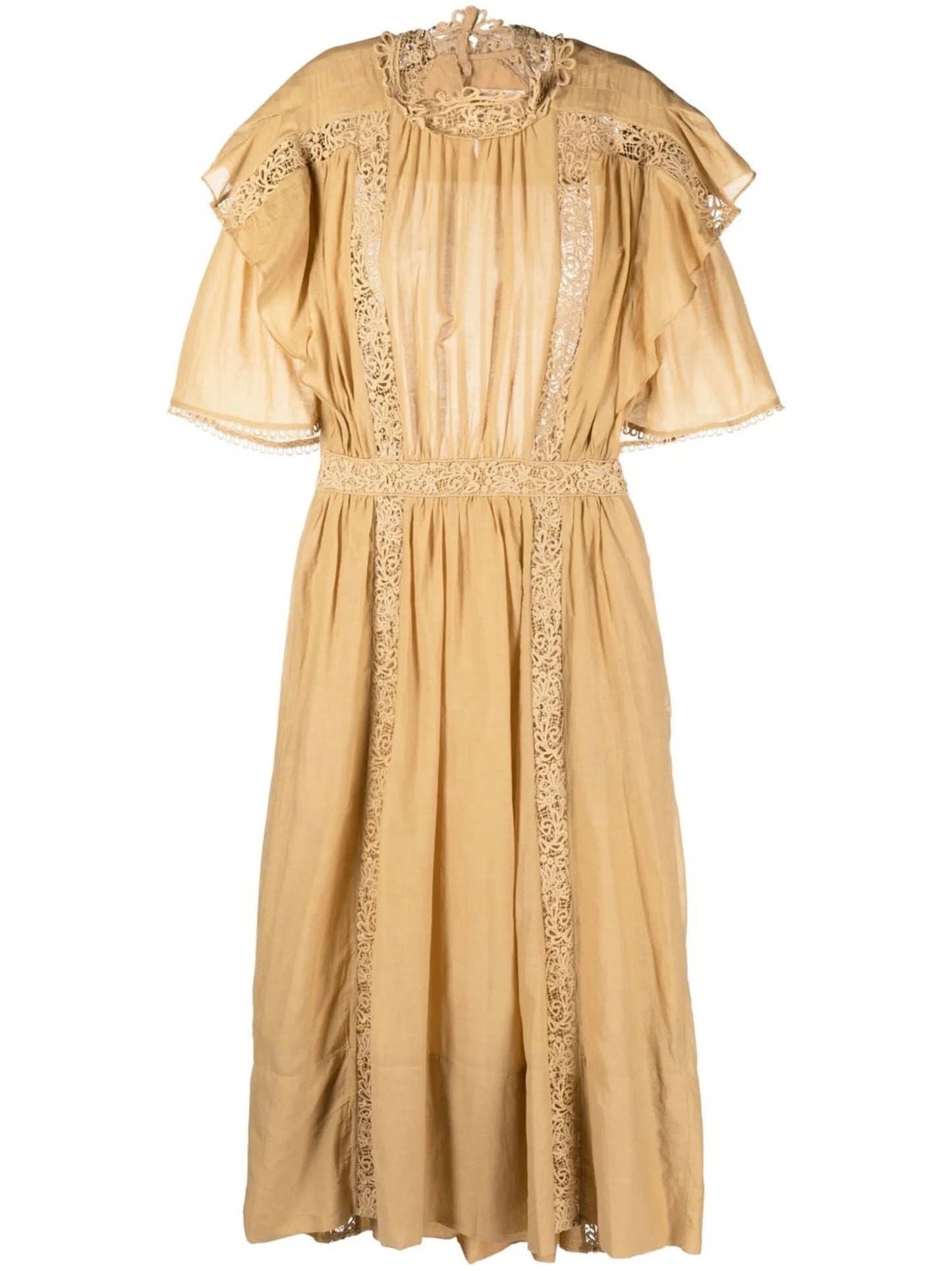 Galina guipure lace-trim dress