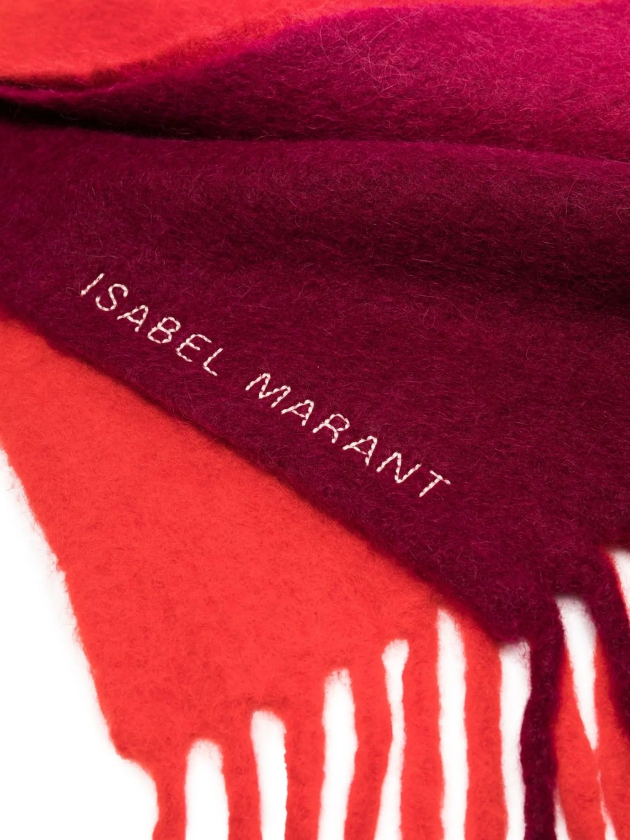 Firna logo-embroidered two-tone scarf