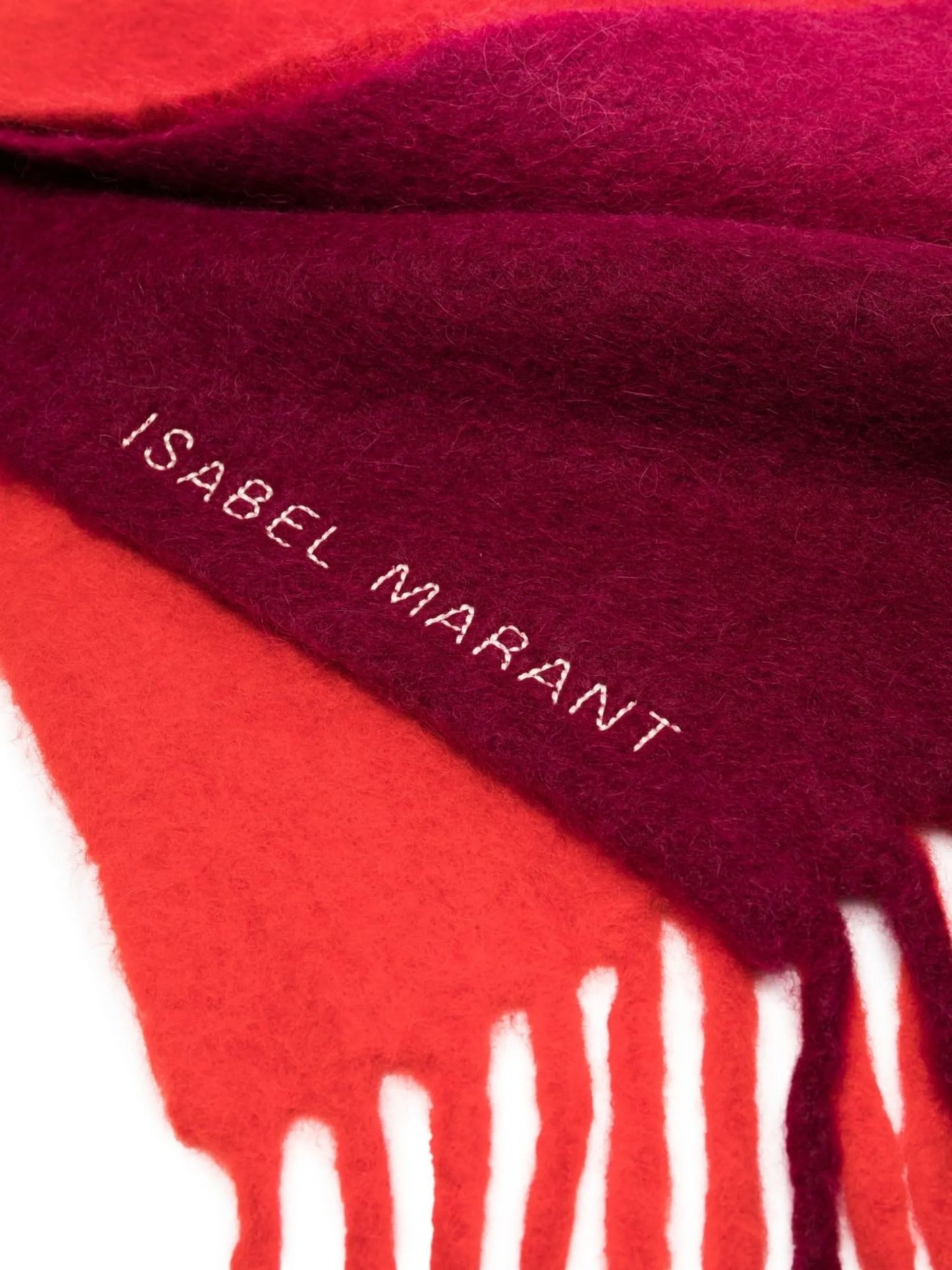 Firna logo-embroidered two-tone scarf