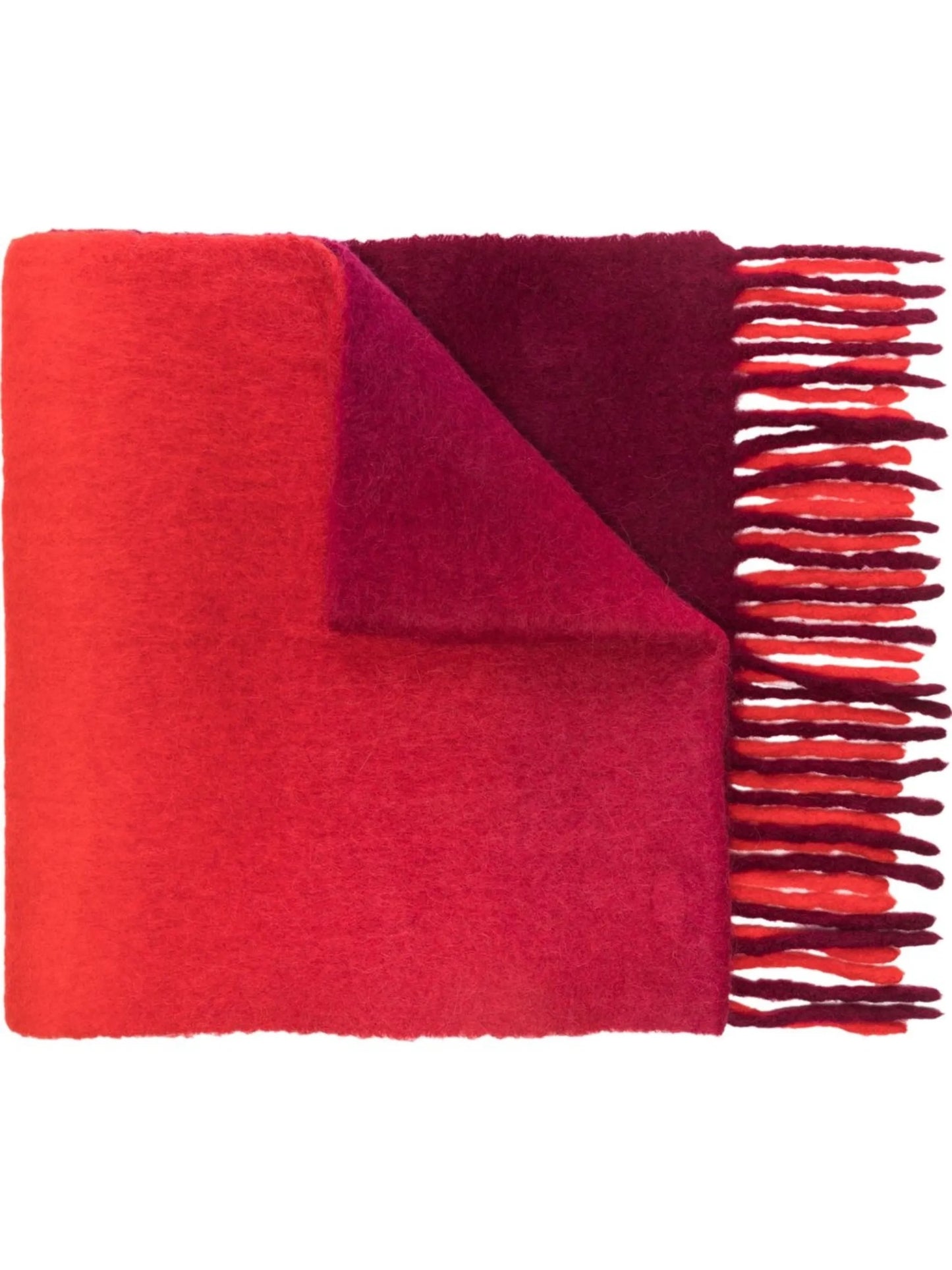 Firna logo-embroidered two-tone scarf