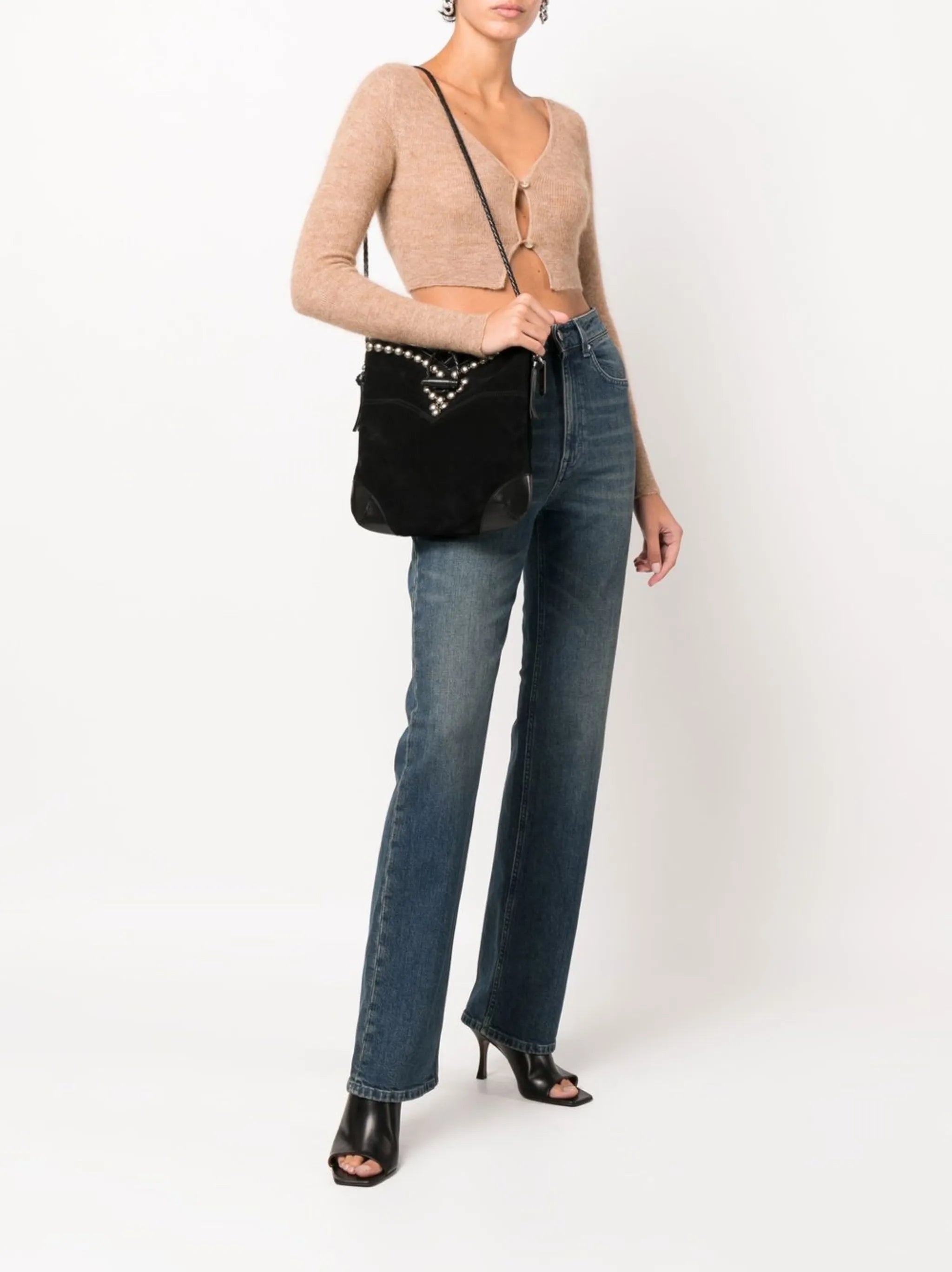 stud-detail hobo bag