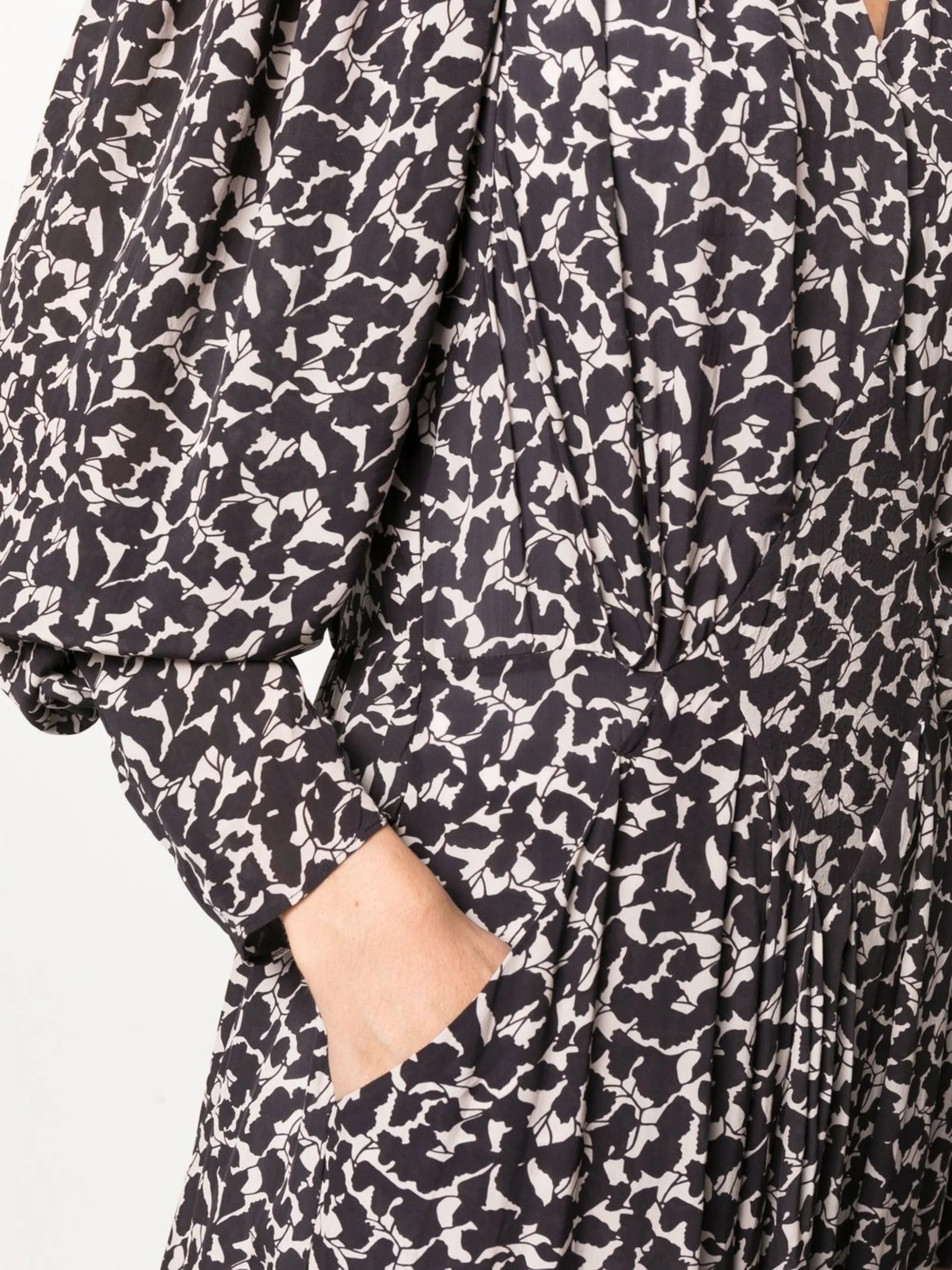 Aissa abstract-printed dress