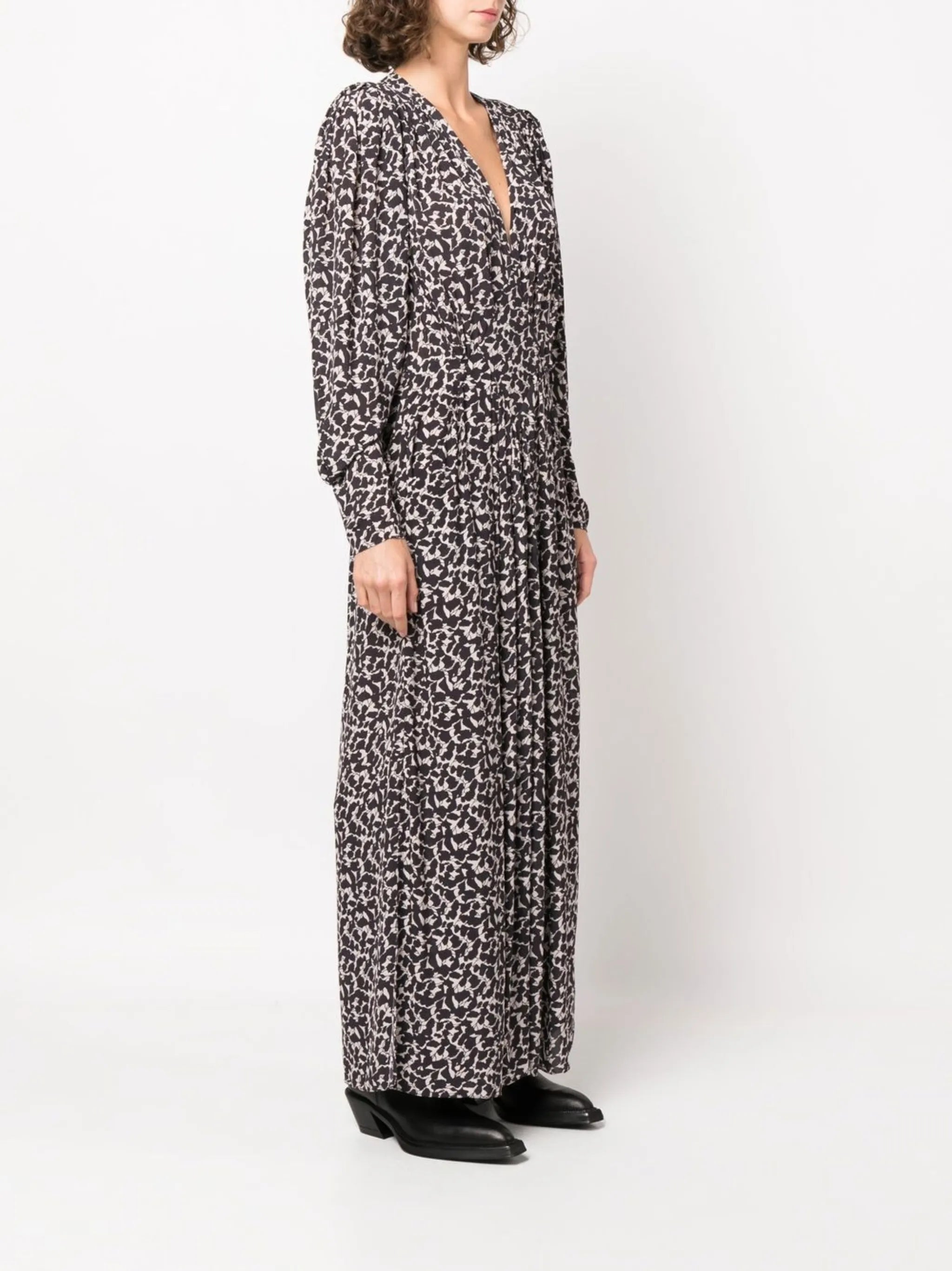 Aissa abstract-printed dress