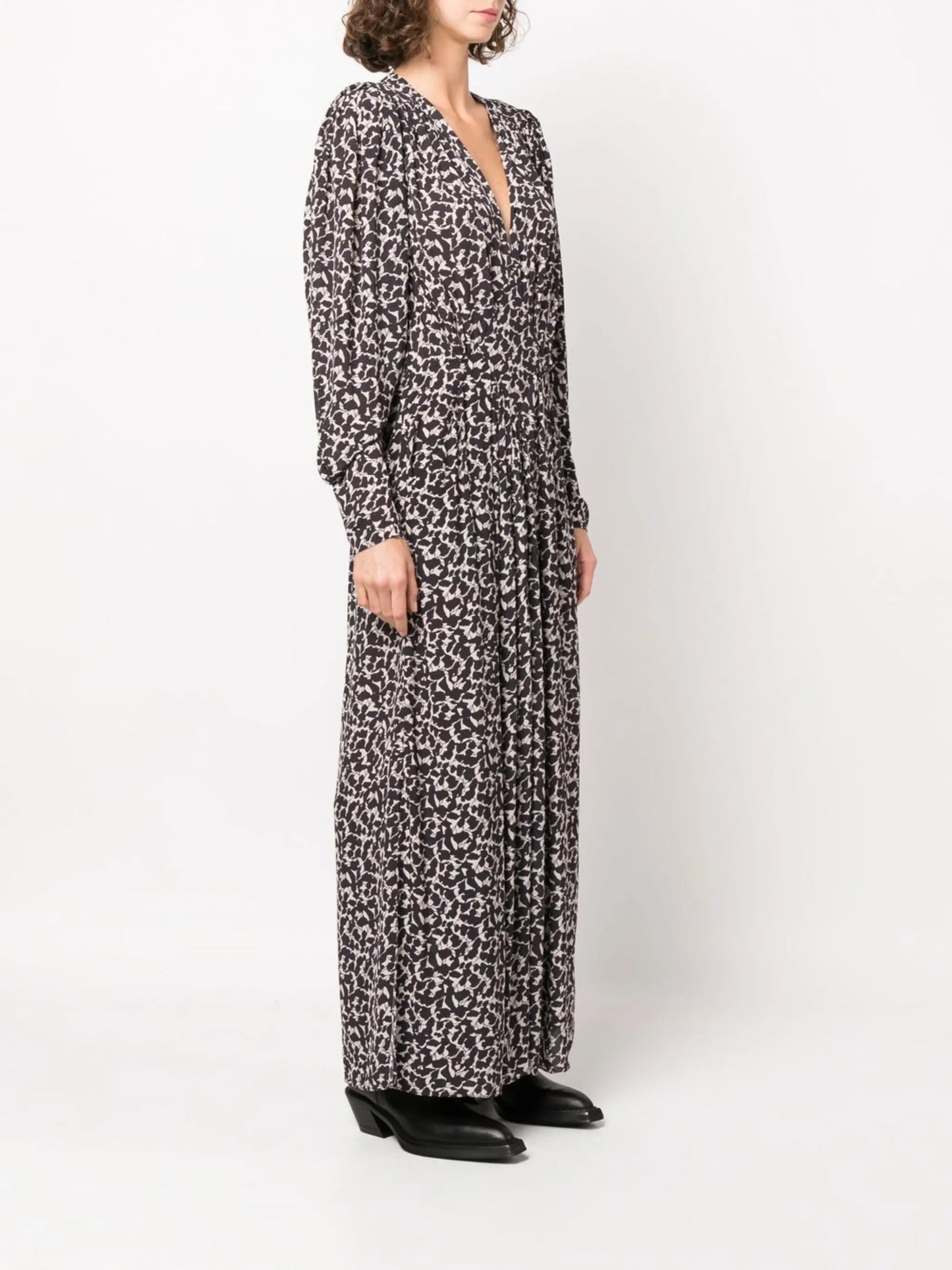 Aissa abstract-printed dress
