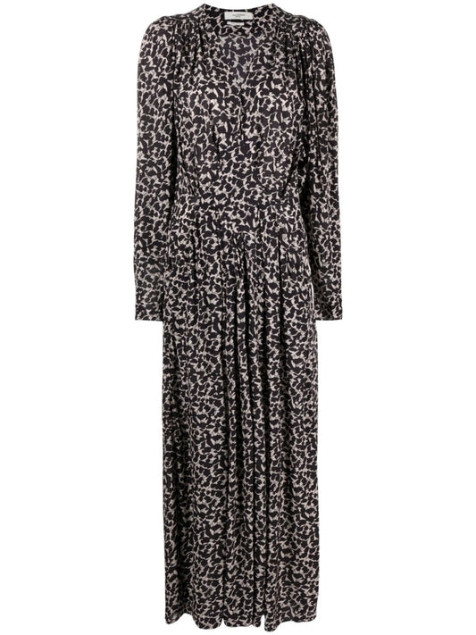 Aissa abstract-printed dress