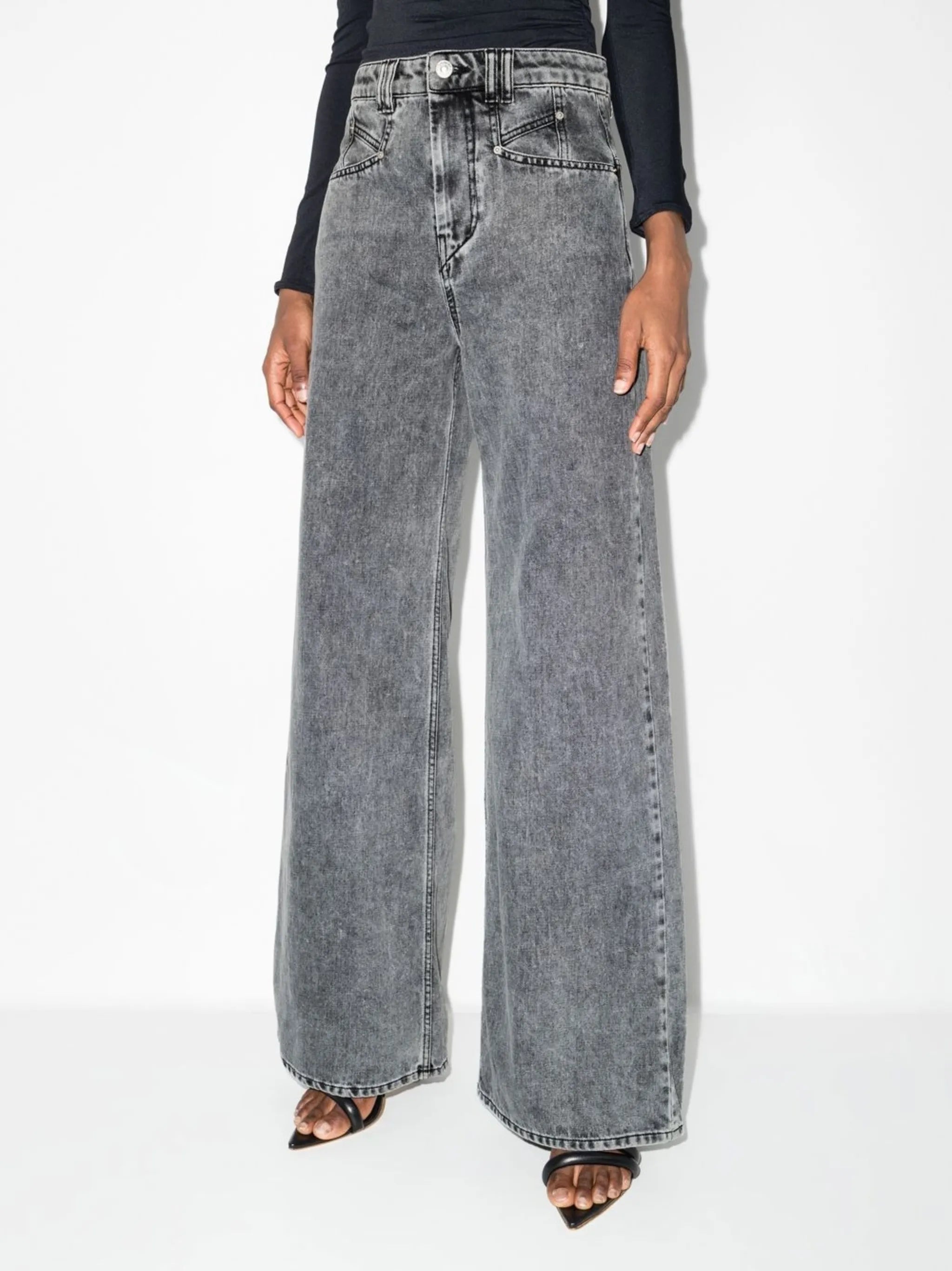 Lemony wide-leg jeans