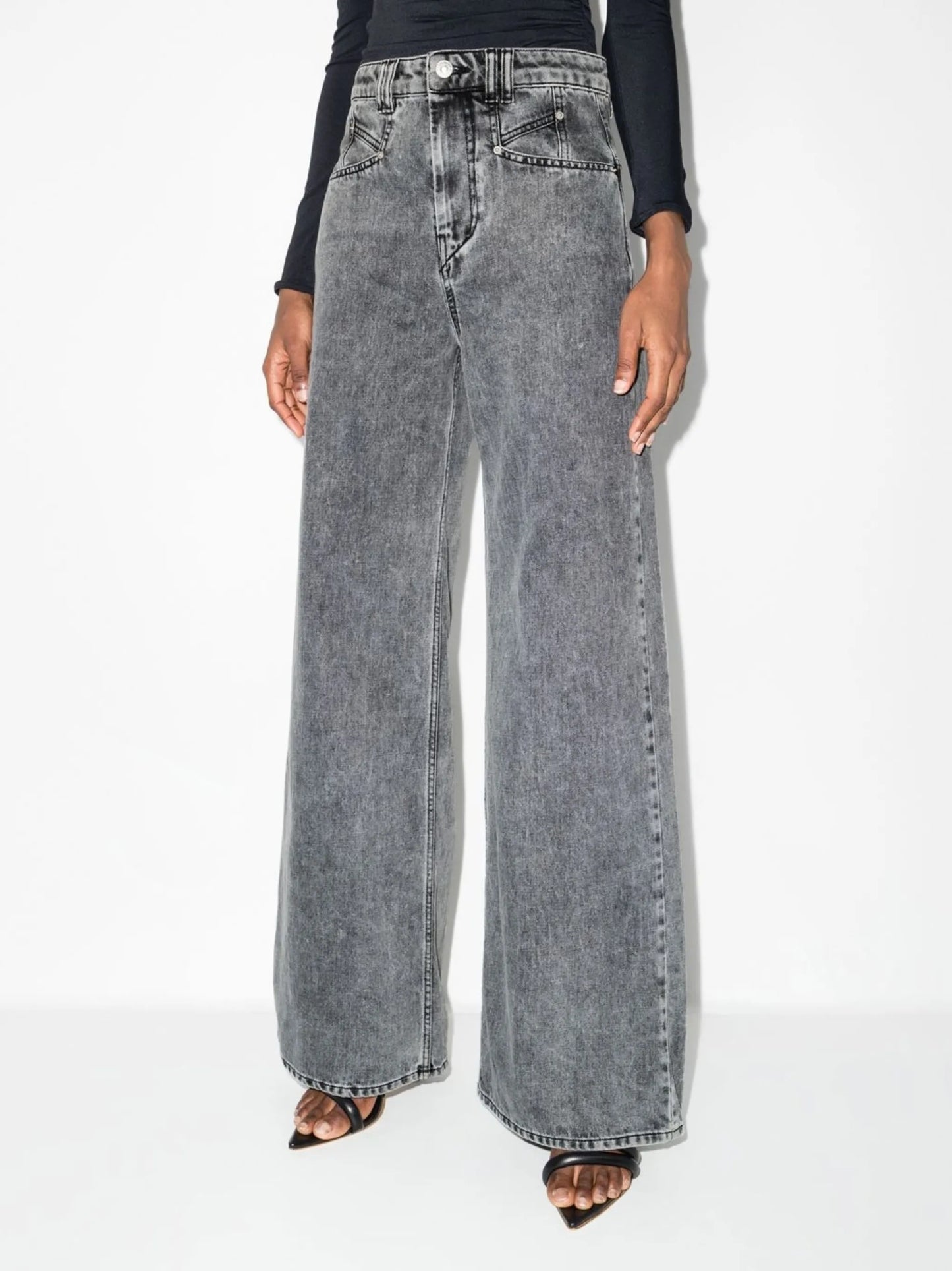 Lemony wide-leg jeans