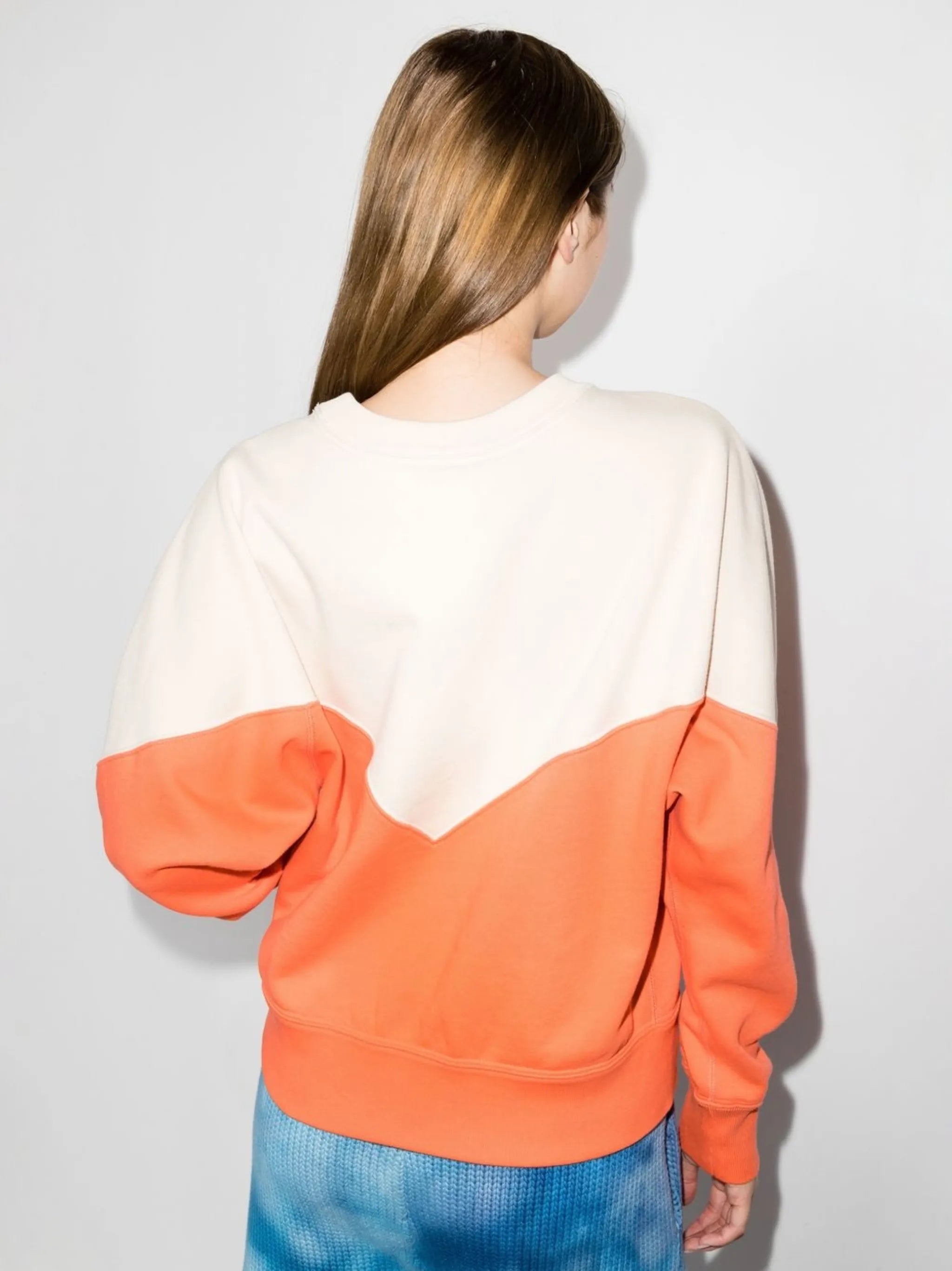 logo-print colour-block sweatshirt