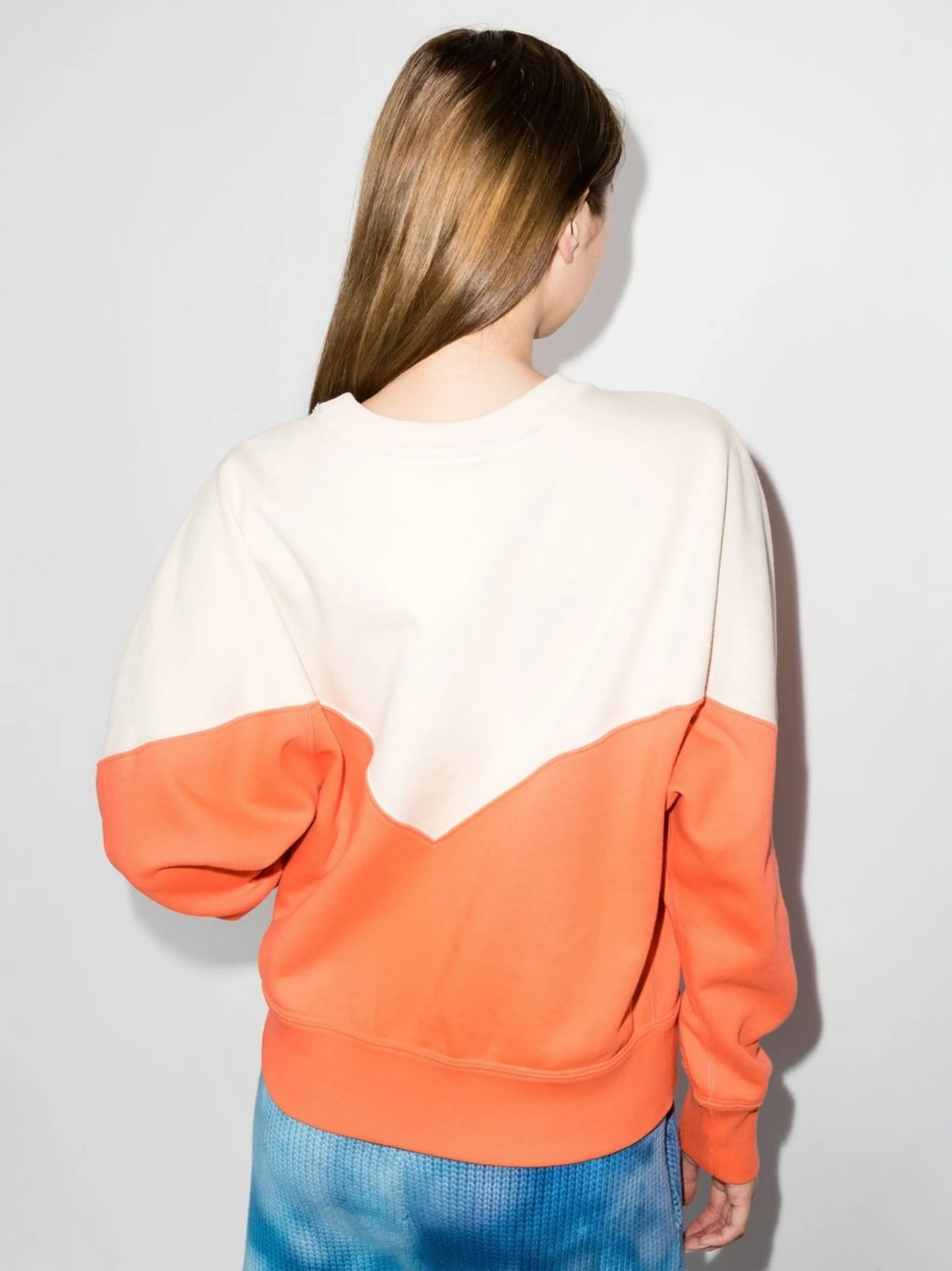logo-print colour-block sweatshirt