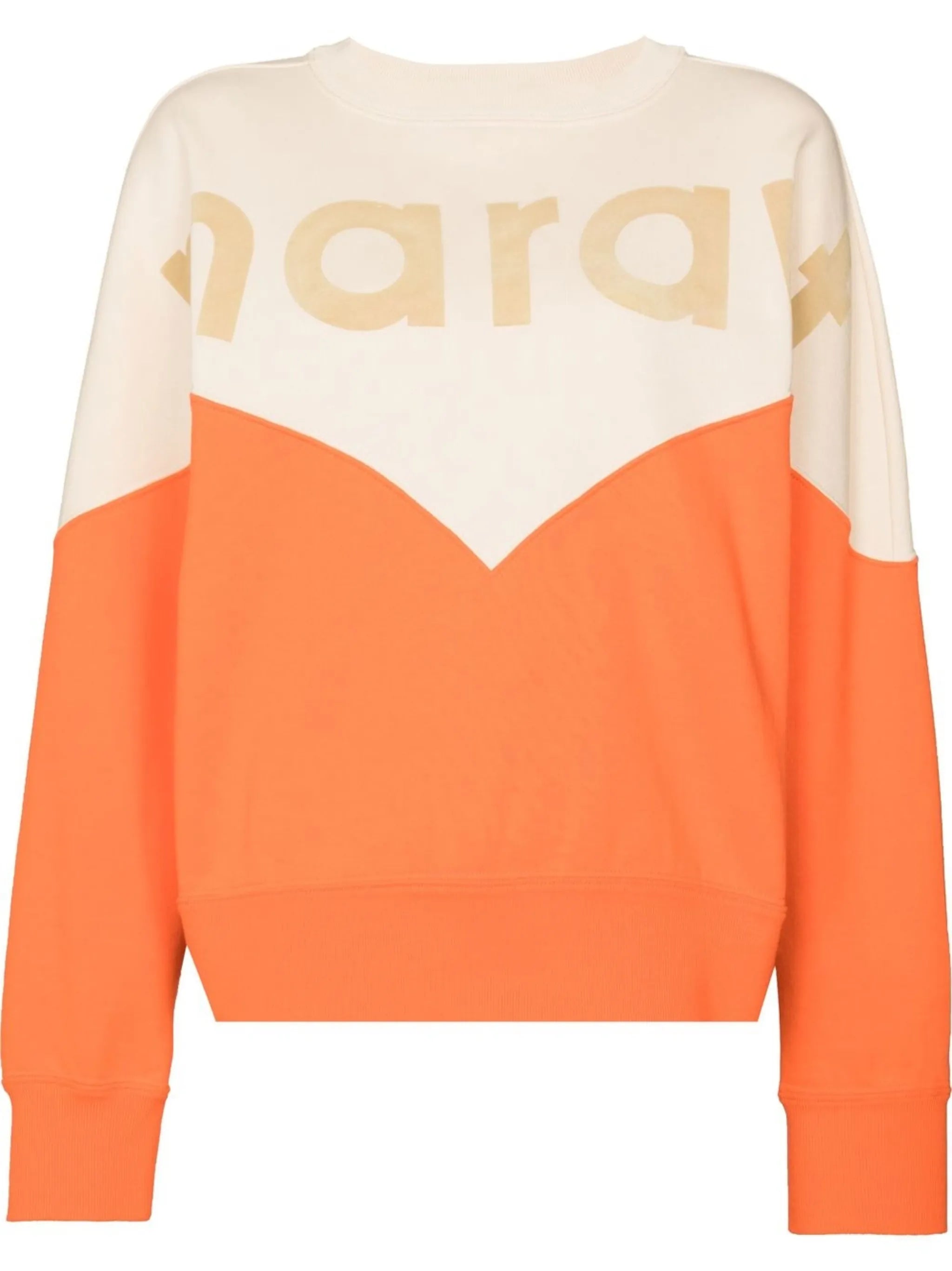 logo-print colour-block sweatshirt