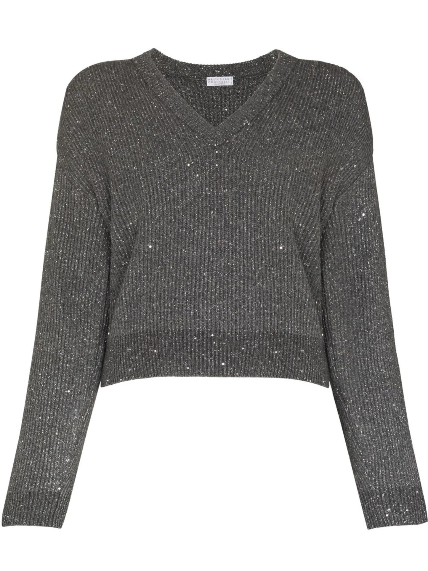 sequin-embellished knit jumper