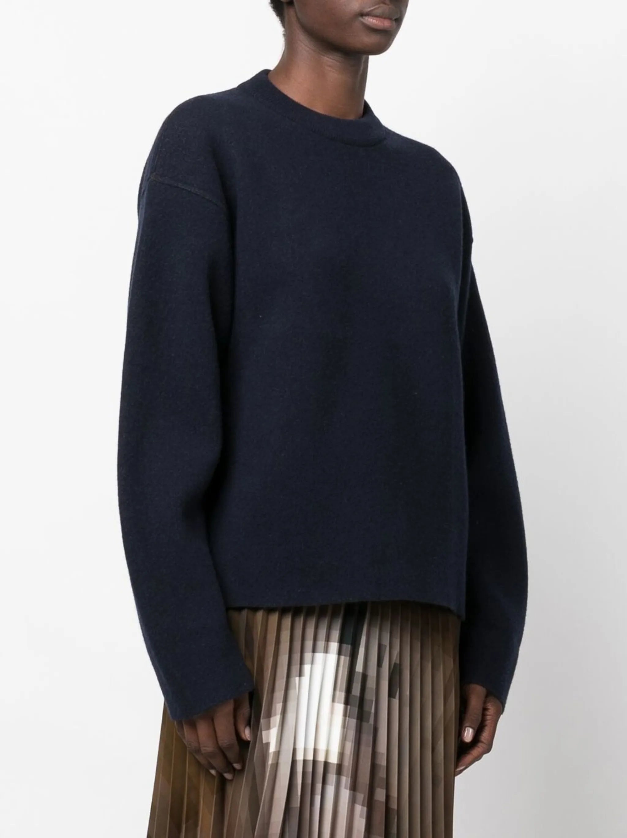 reversible cashmere-wool blend jumper