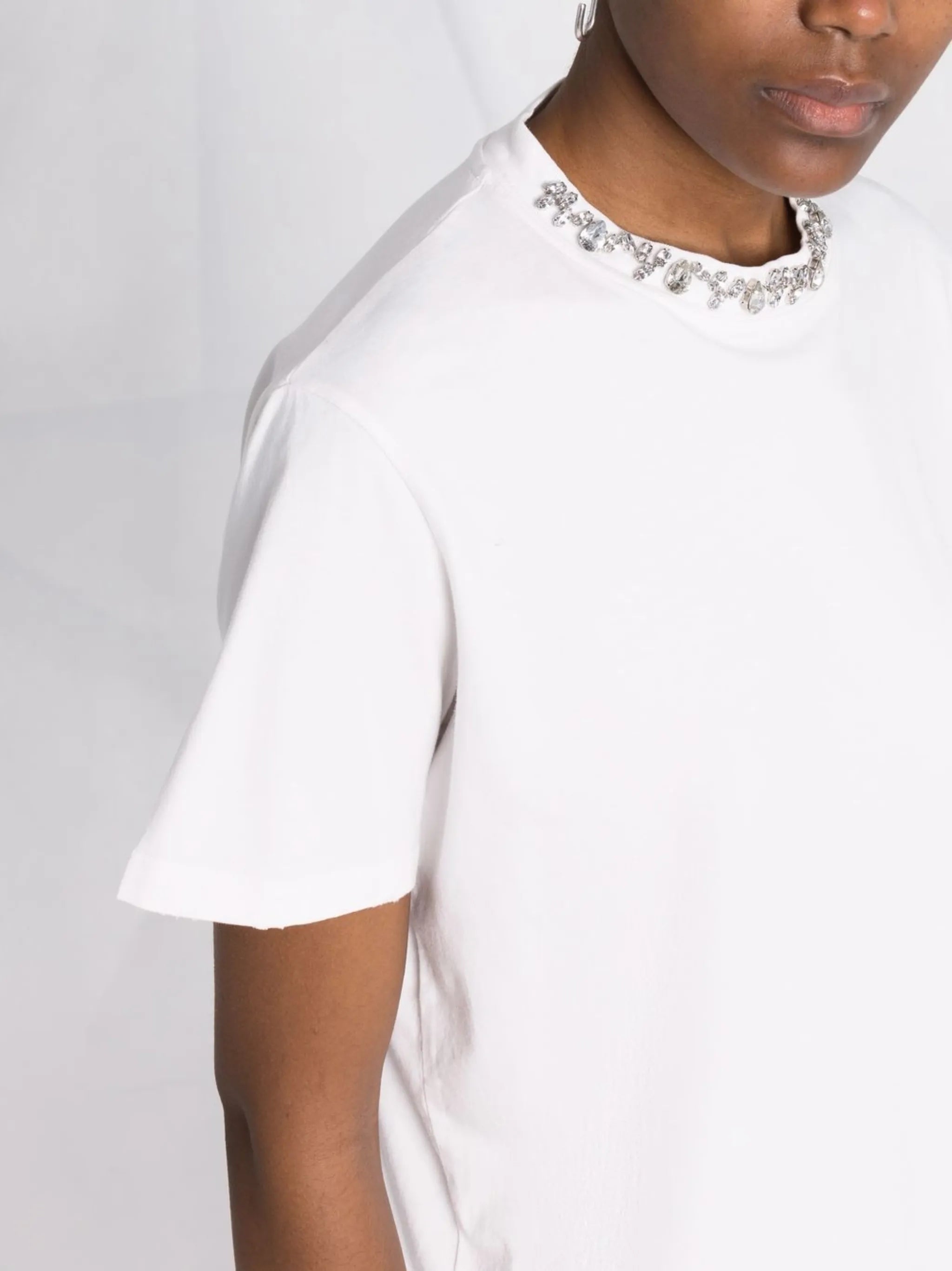 crystal-embellished short-sleeve T-shirt