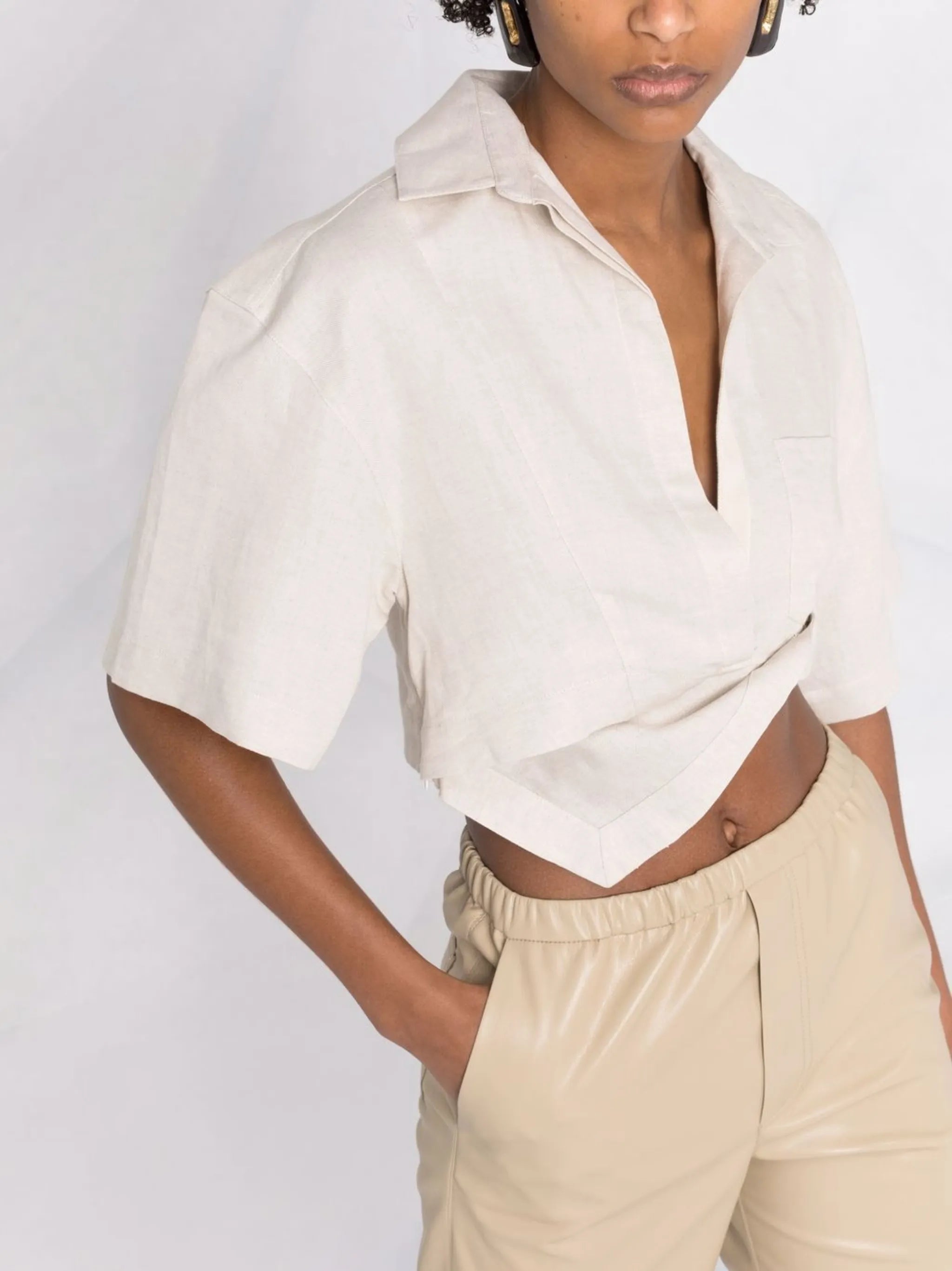 La Chemise Capri cropped shirt