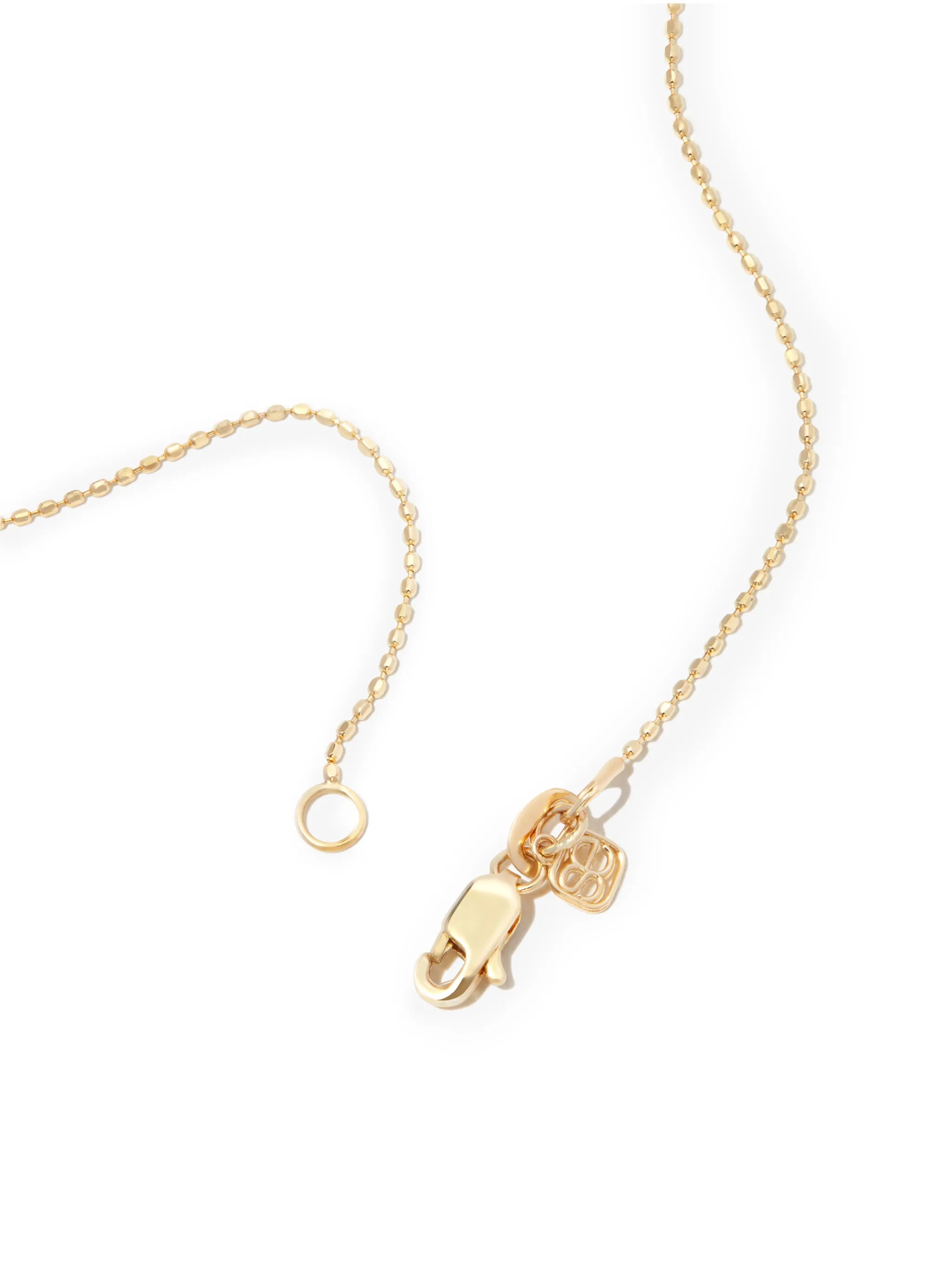 14kt yellow gold Starburst Horseshoe diamond charm necklace