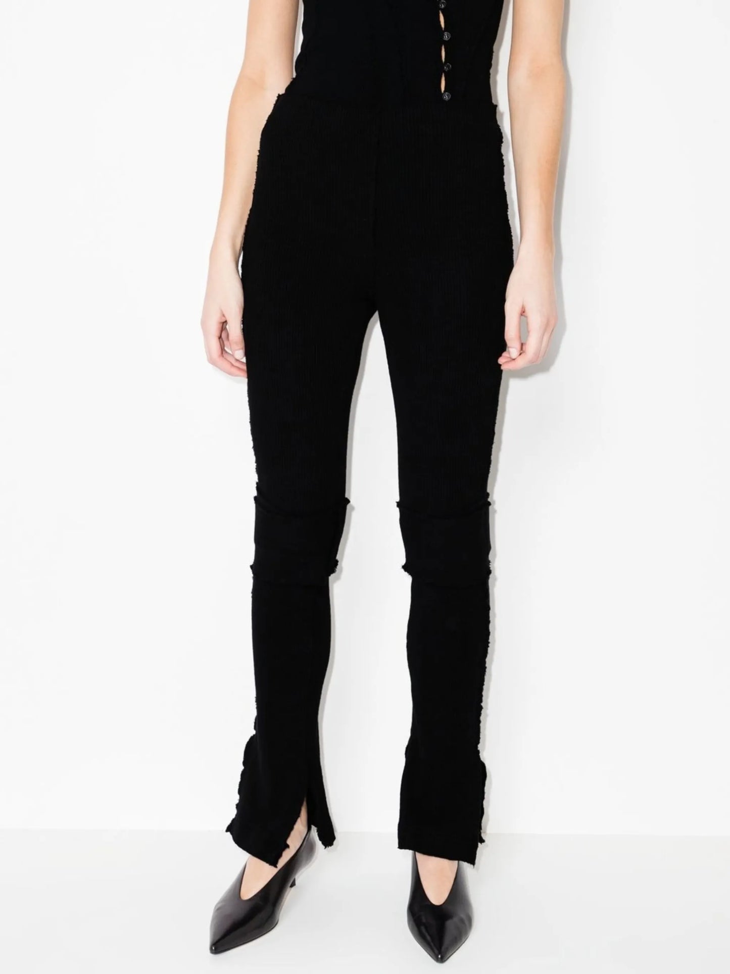 Warm Up knitted flared trousers
