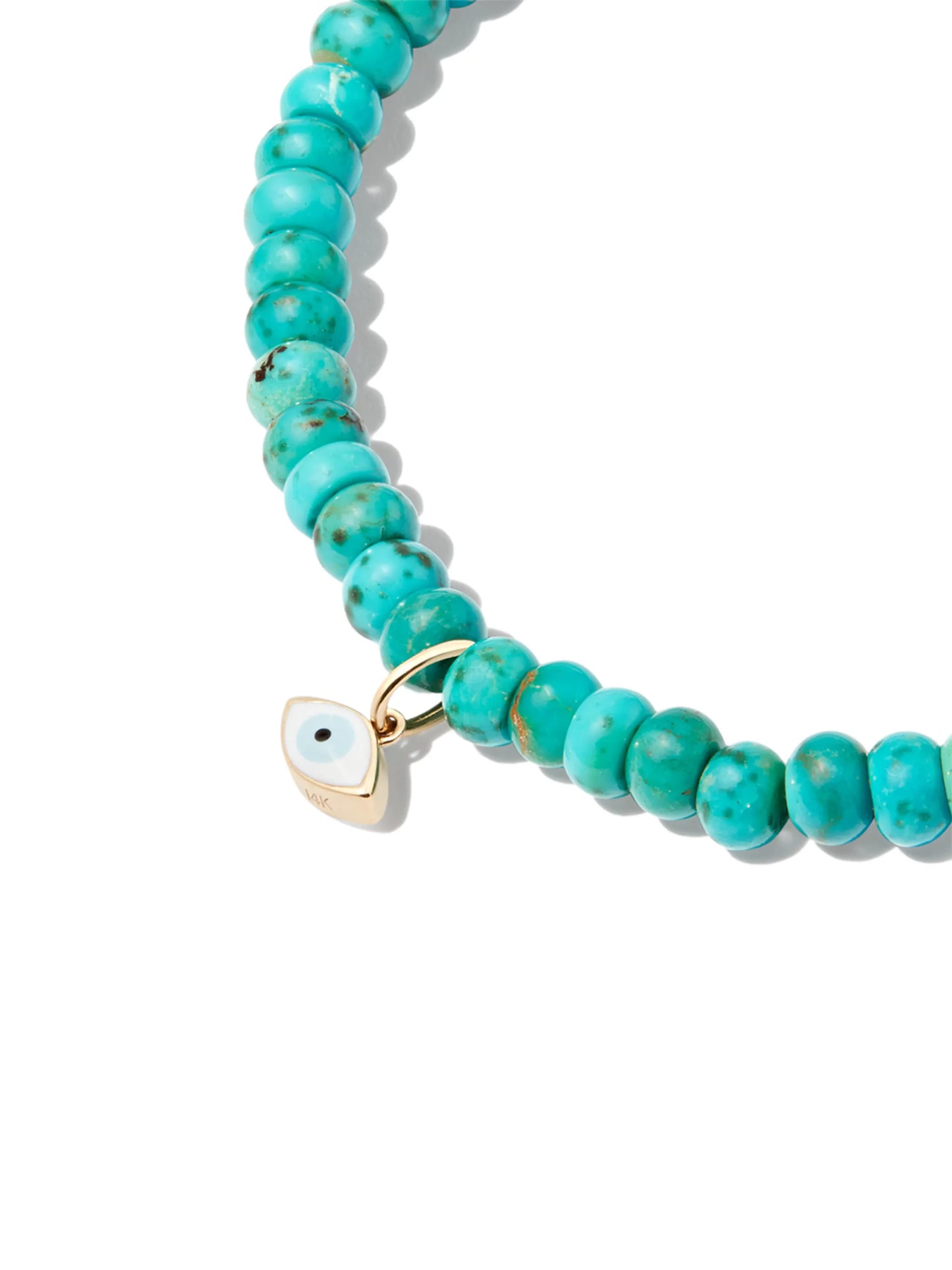 14kt yellow gold turquoise bracelet