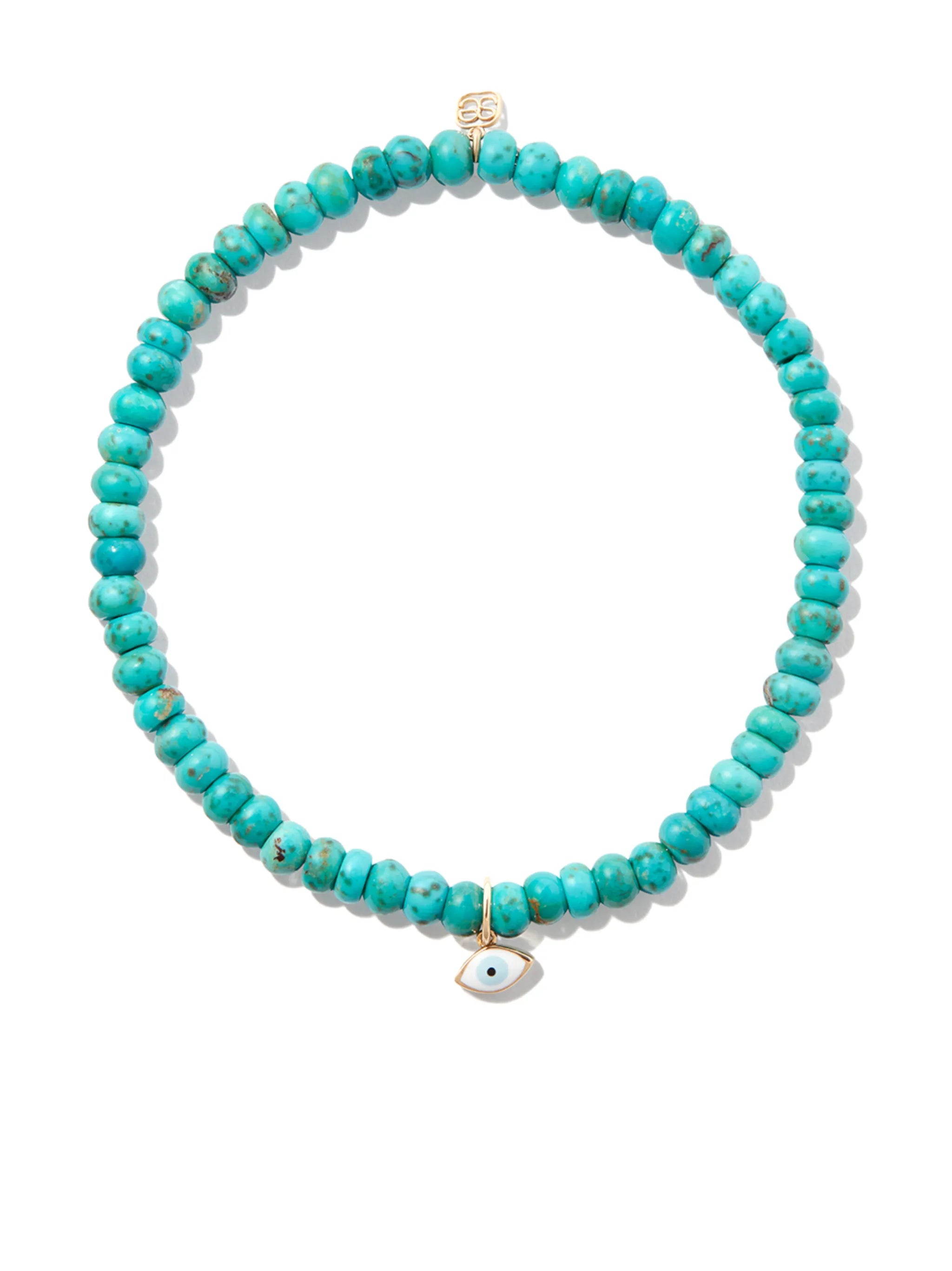 14kt yellow gold turquoise bracelet