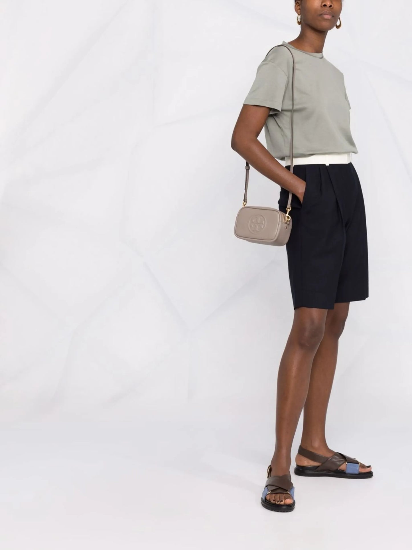 Perry Bombé leather crossbody bag