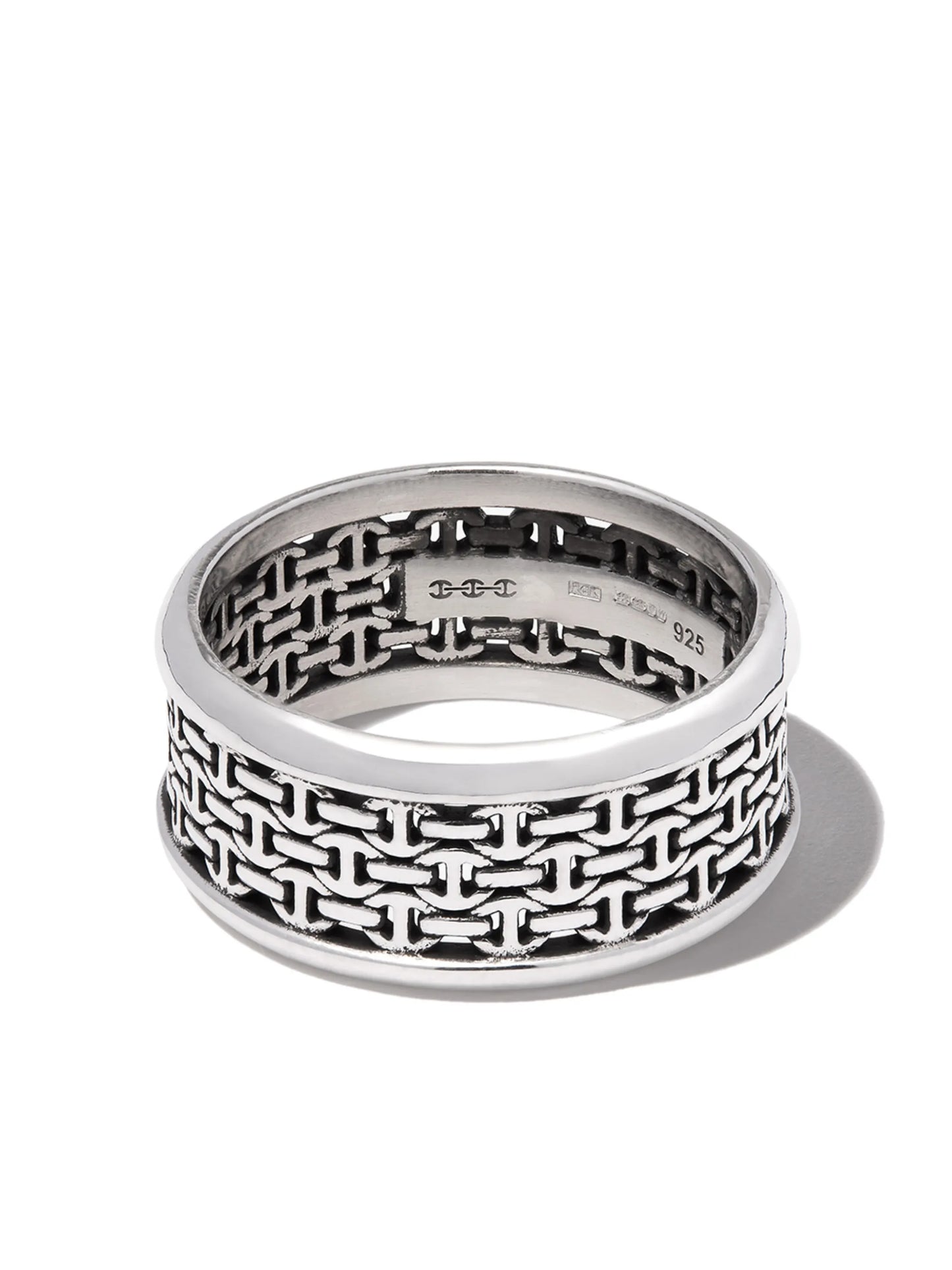 sterling silver chain-link ring