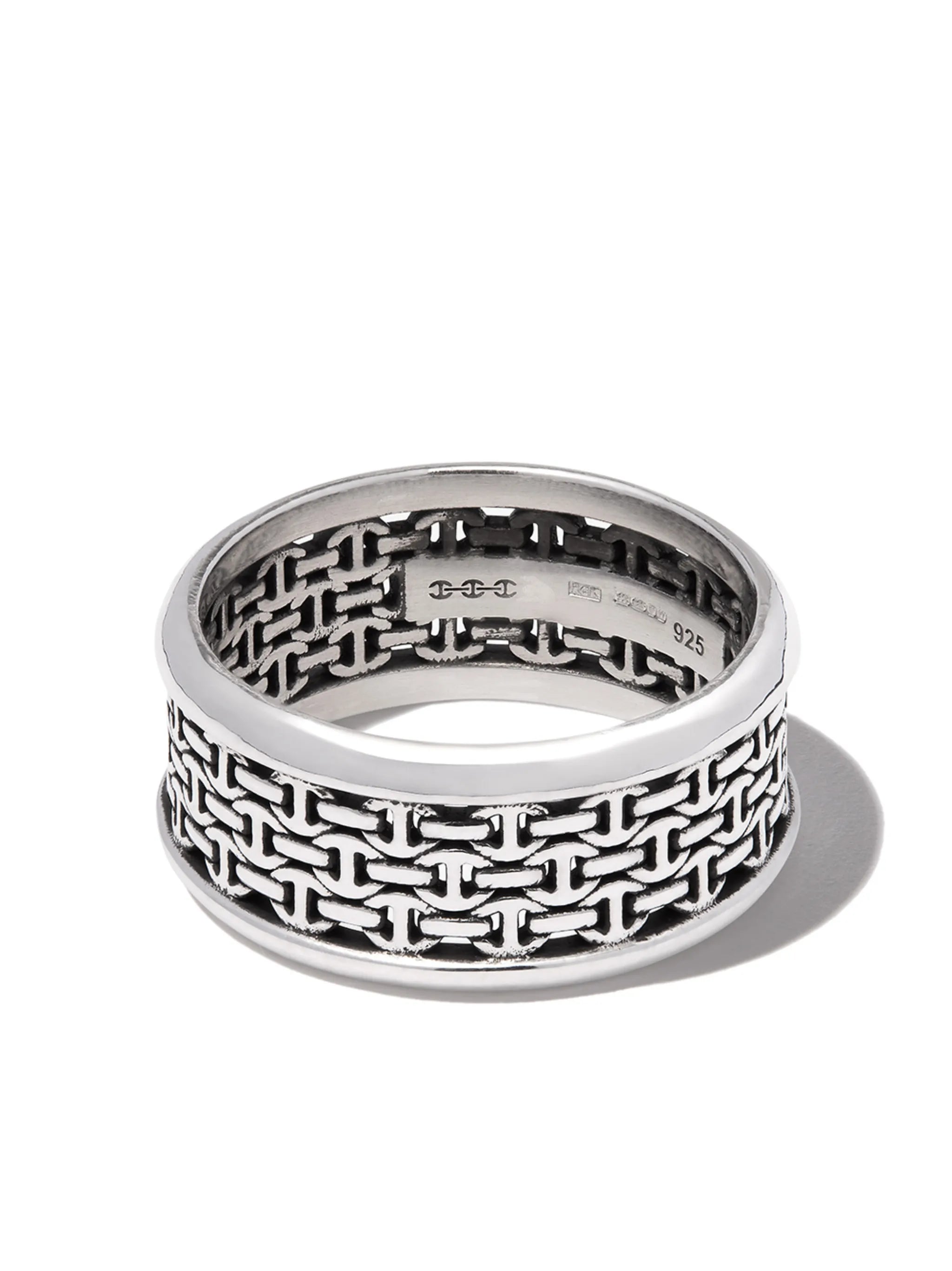 sterling silver chain-link ring