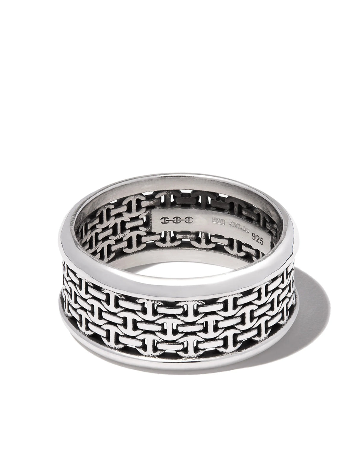 sterling silver chain-link ring