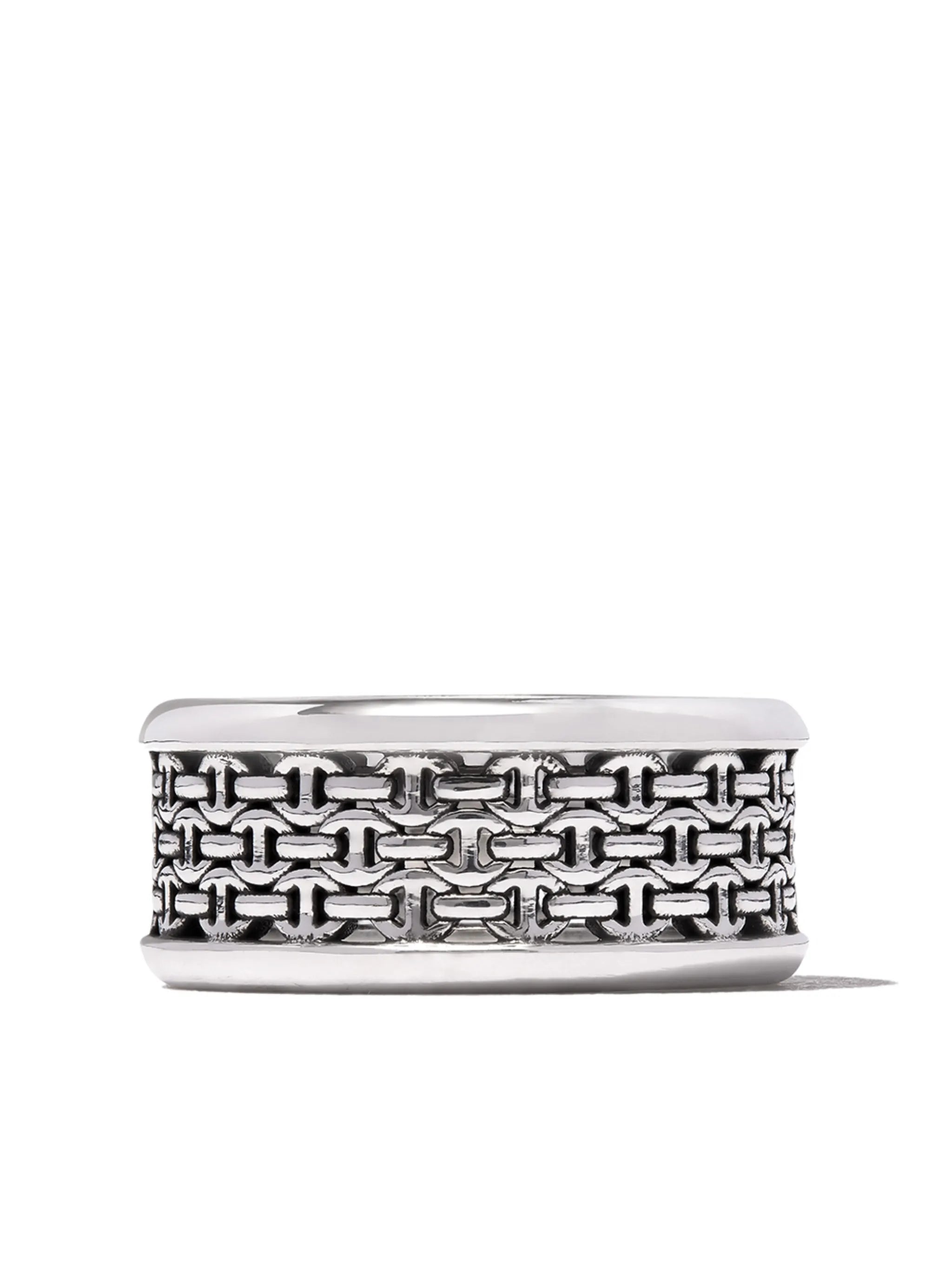 sterling silver chain-link ring