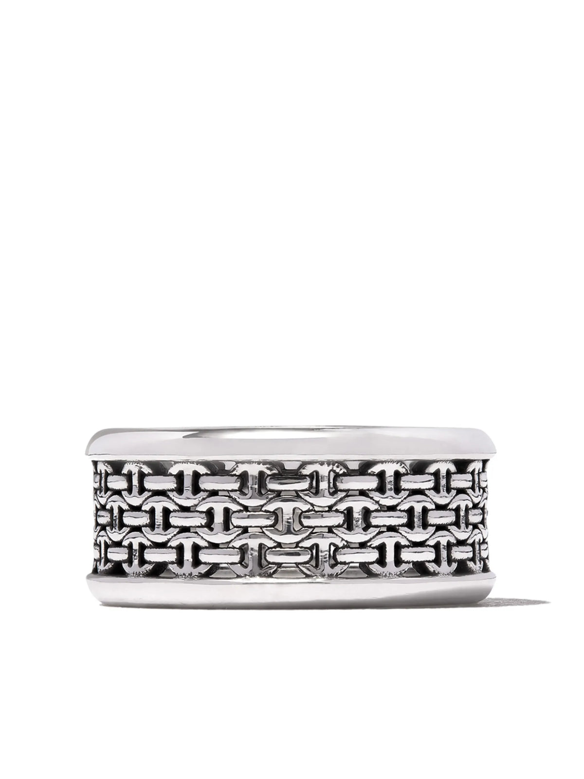 sterling silver chain-link ring