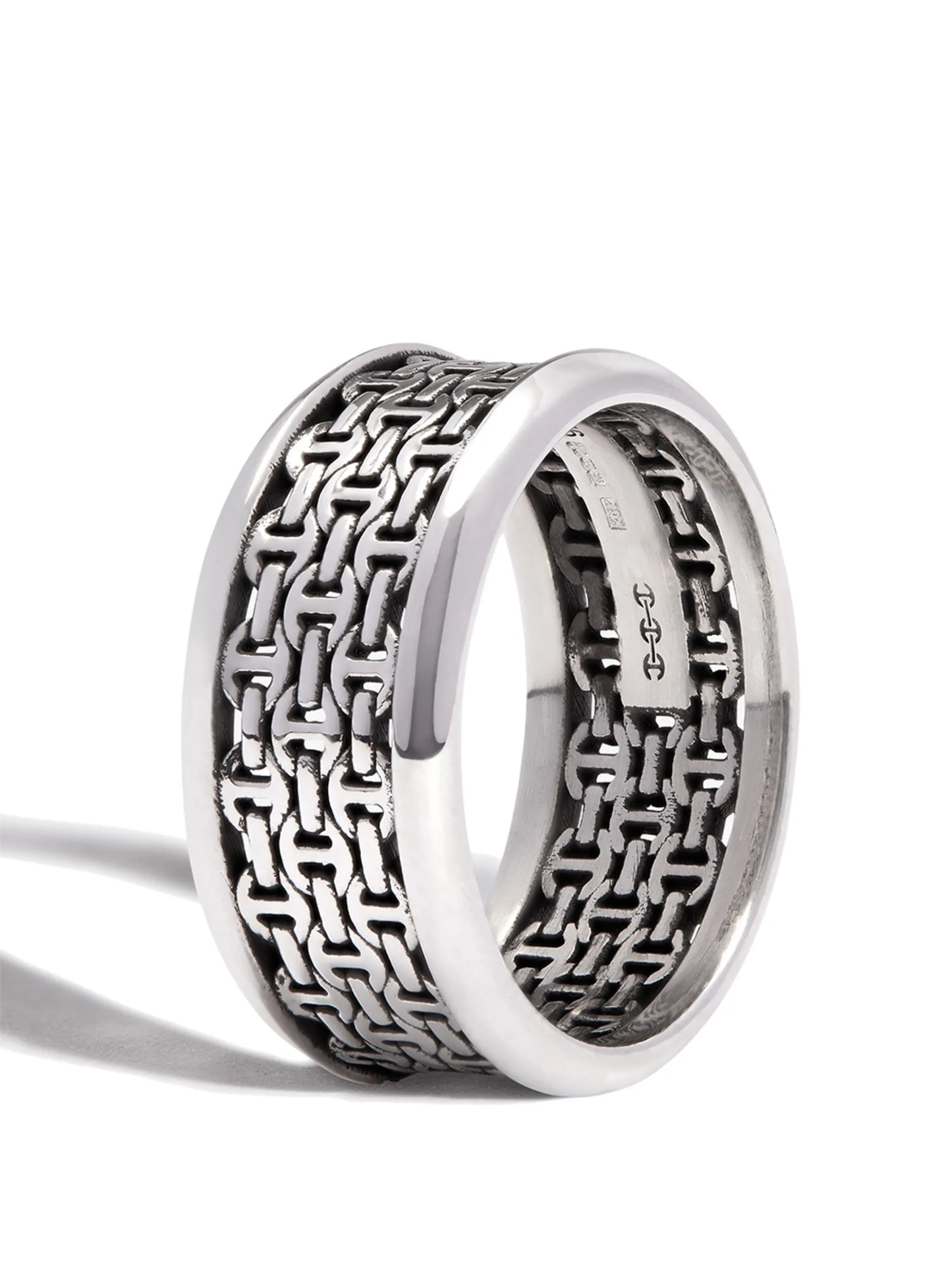 sterling silver chain-link ring