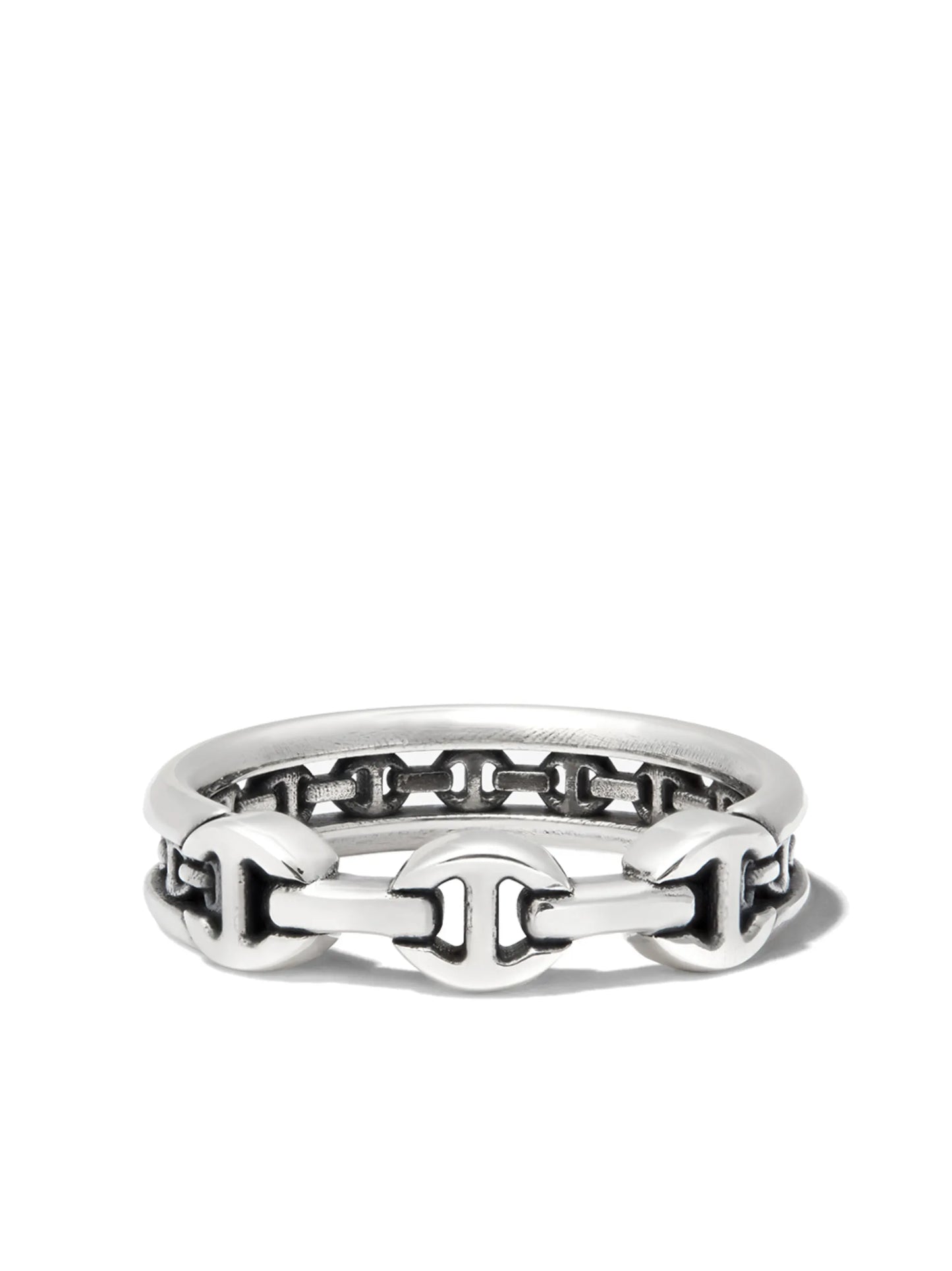 sterling silver chain-link ring